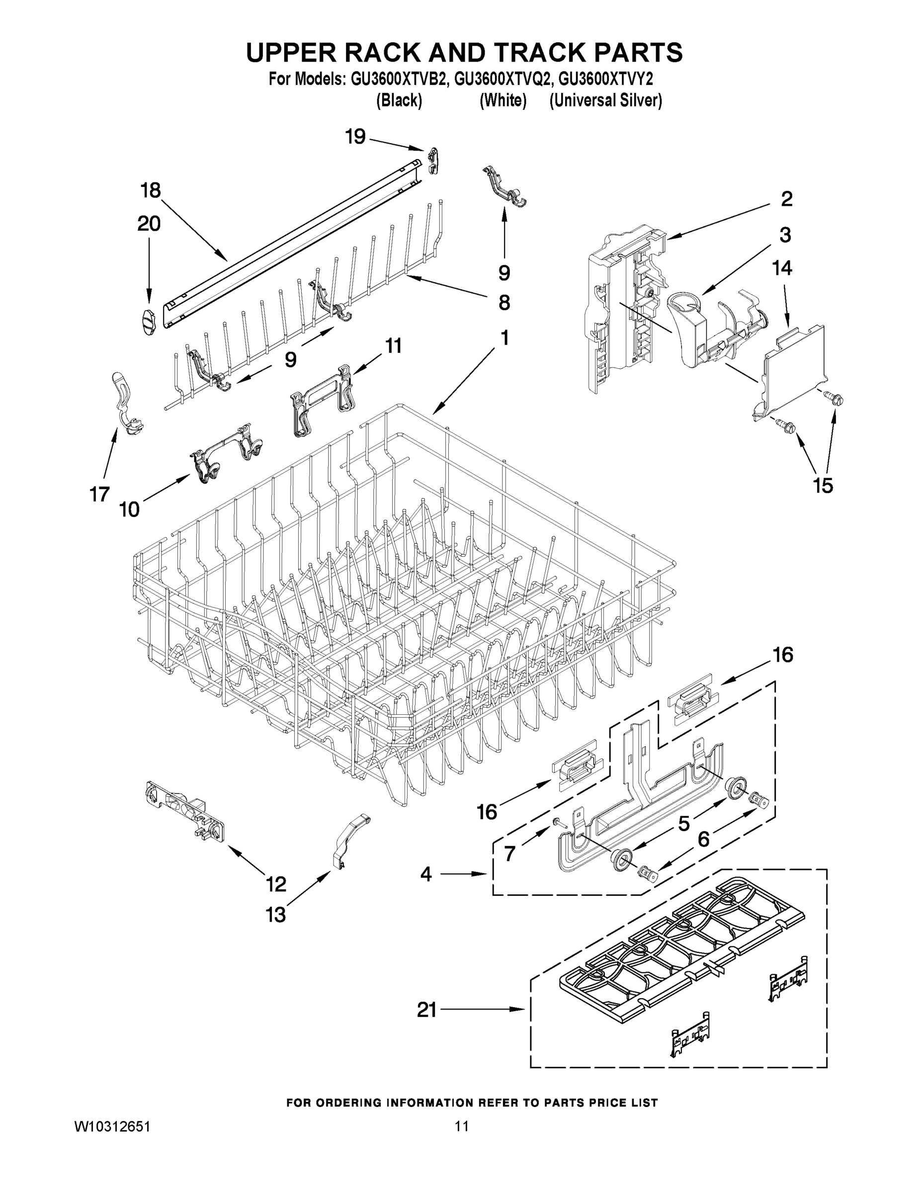 09 - UPPER RACK AND TRACK PARTS