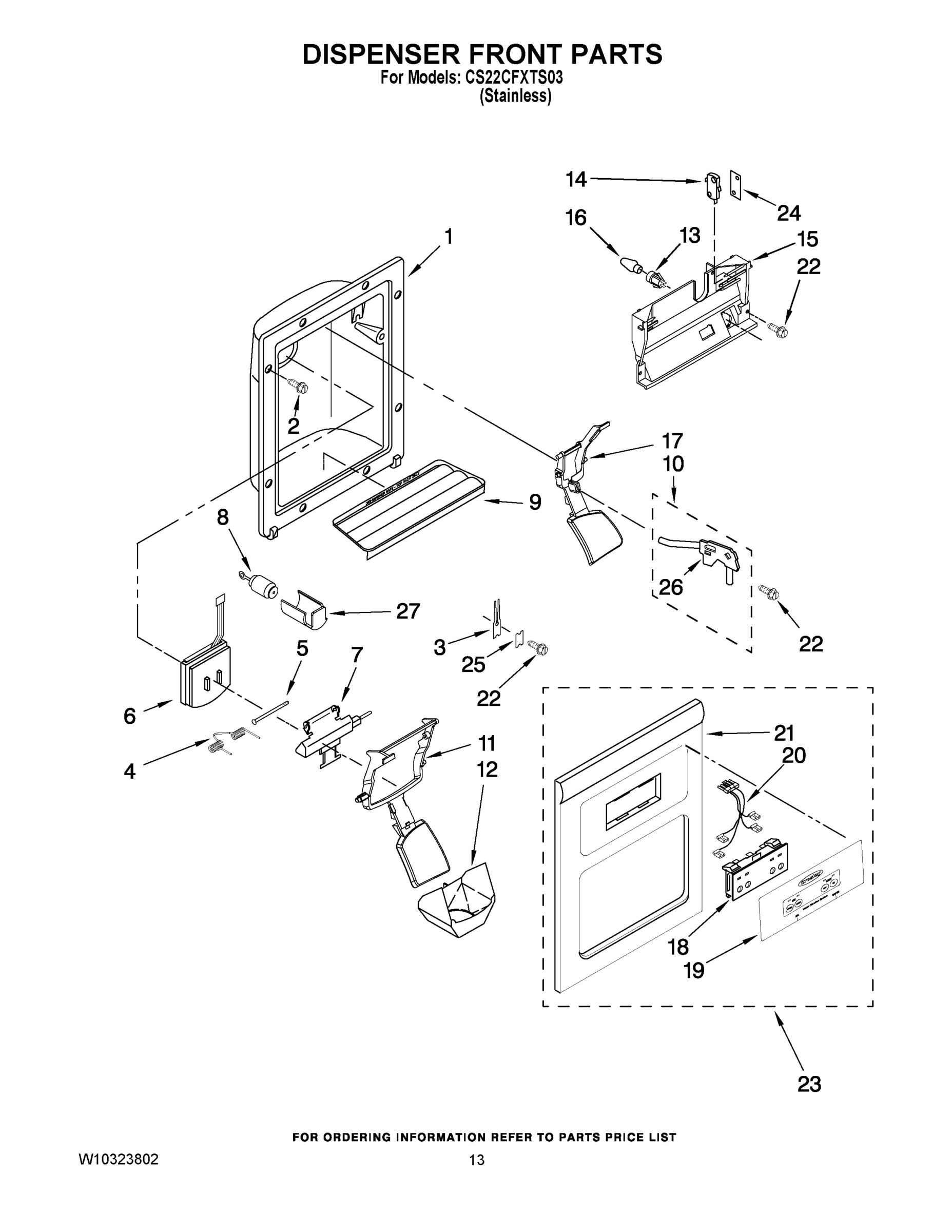 08 - DISPENSER FRONT PARTS