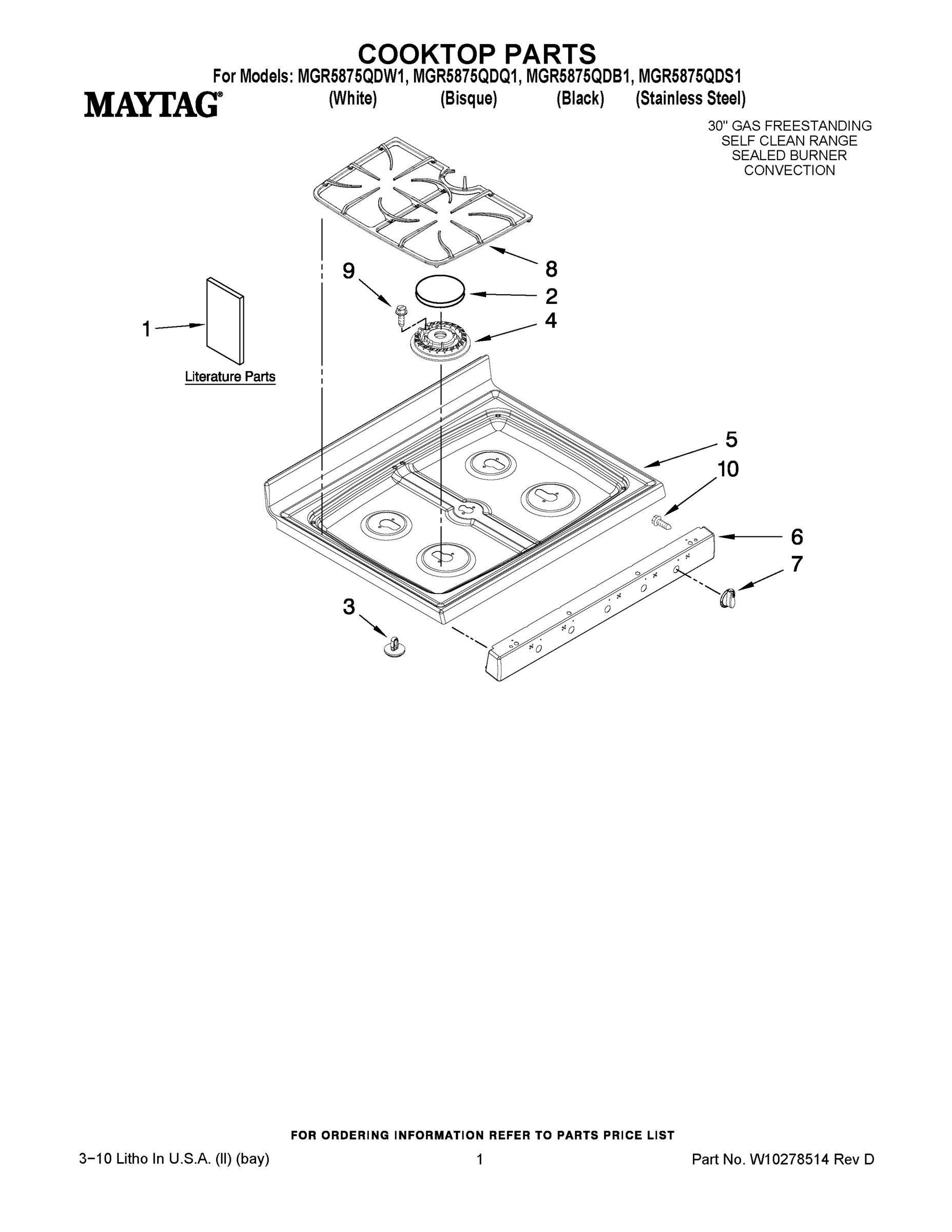 01 - COOKTOP PARTS
