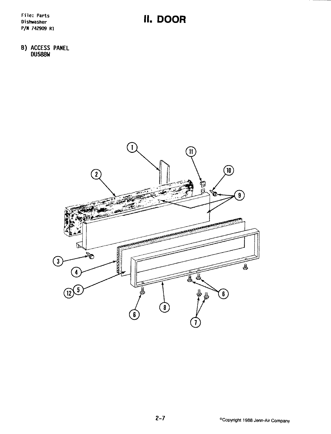01 - ACCESS PANEL (DU588W)