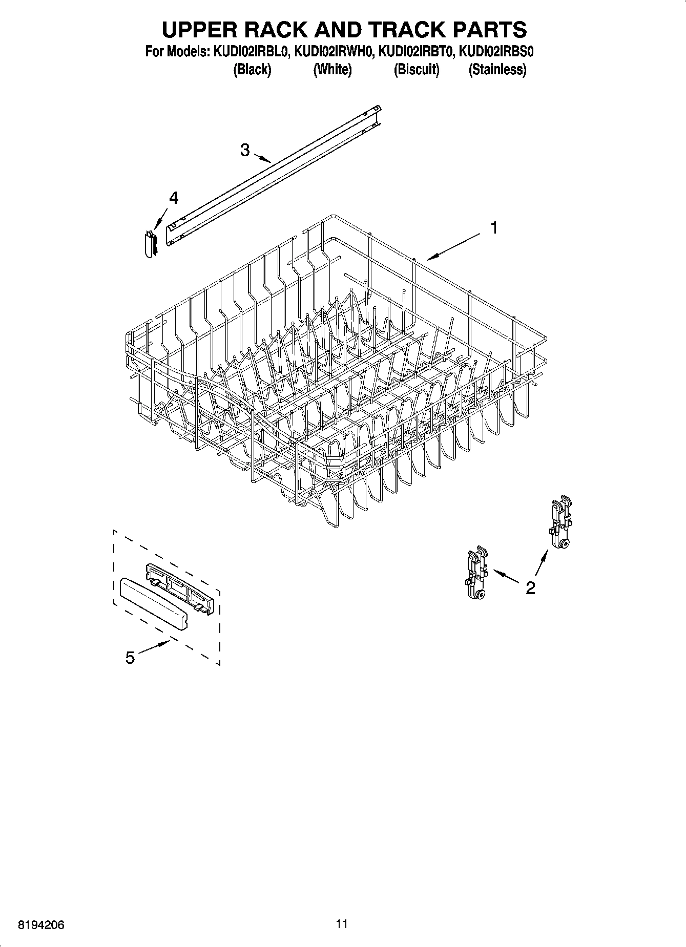 09 - UPPER RACK AND TRACK PARTS