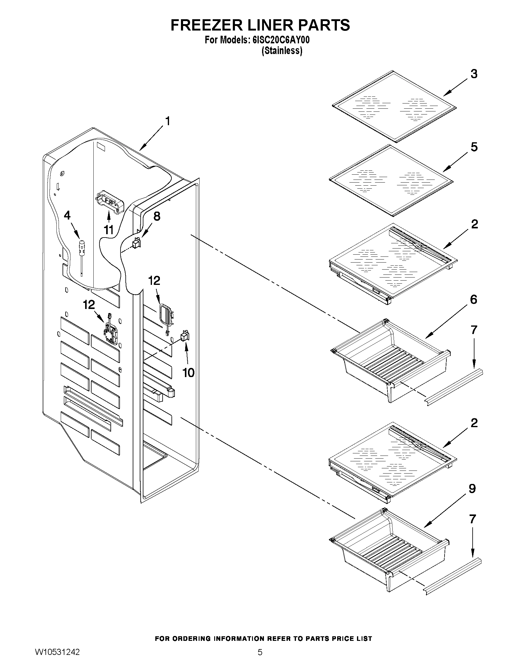 04 - FREEZER LINER PARTS