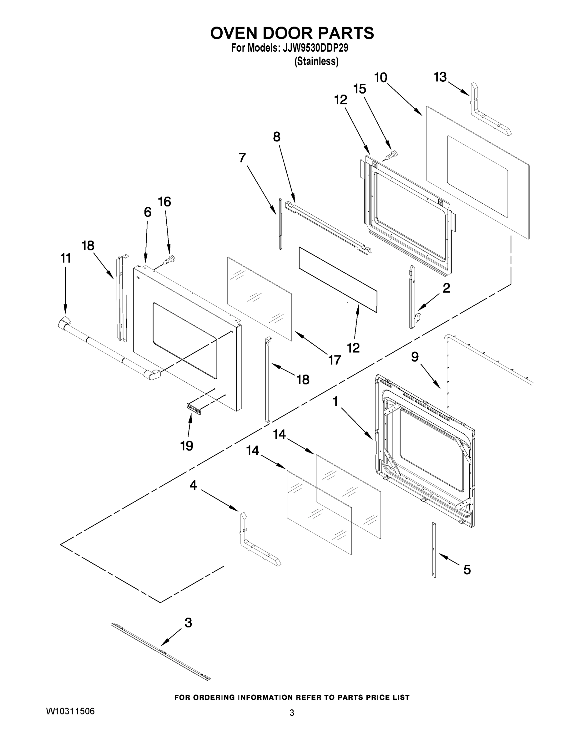 02 - OVEN DOOR PARTS
