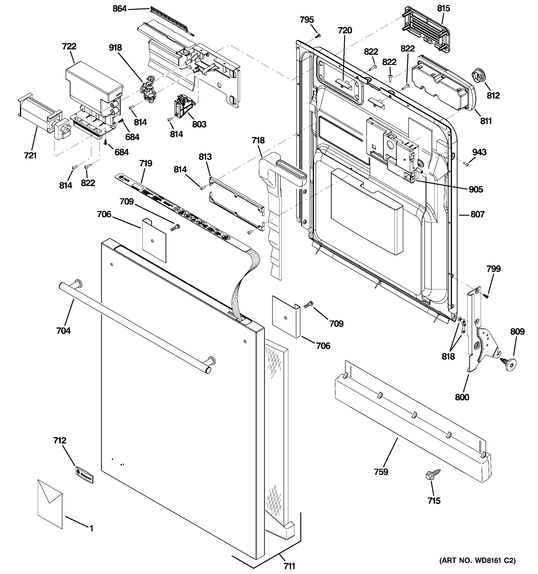 ESCUTCHEON & DOOR ASSEMBLY