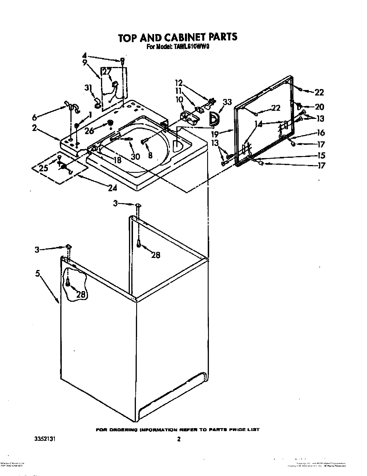 02 - TOP AND CABINET, LITERATURE AND OPTIONAL