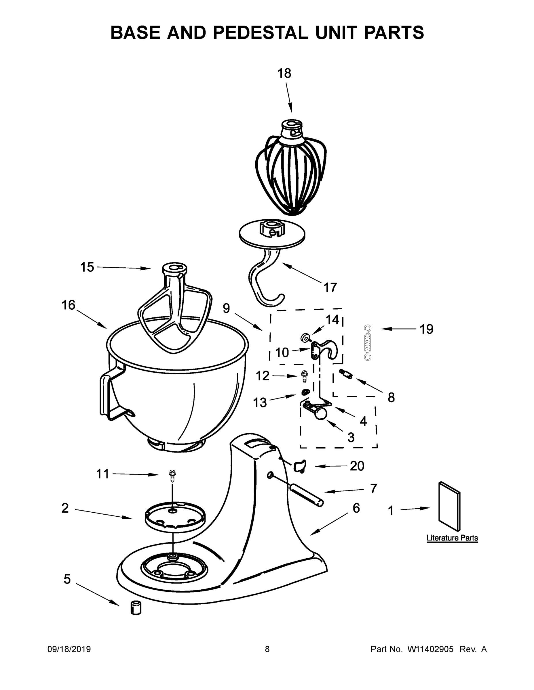 05 - BASE AND PEDESTAL UNIT PARTS
