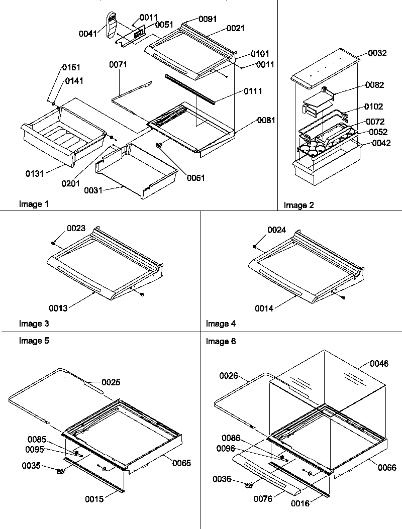 11 - SHELVES, DELI, AND CRISPER ASSEMBLIES