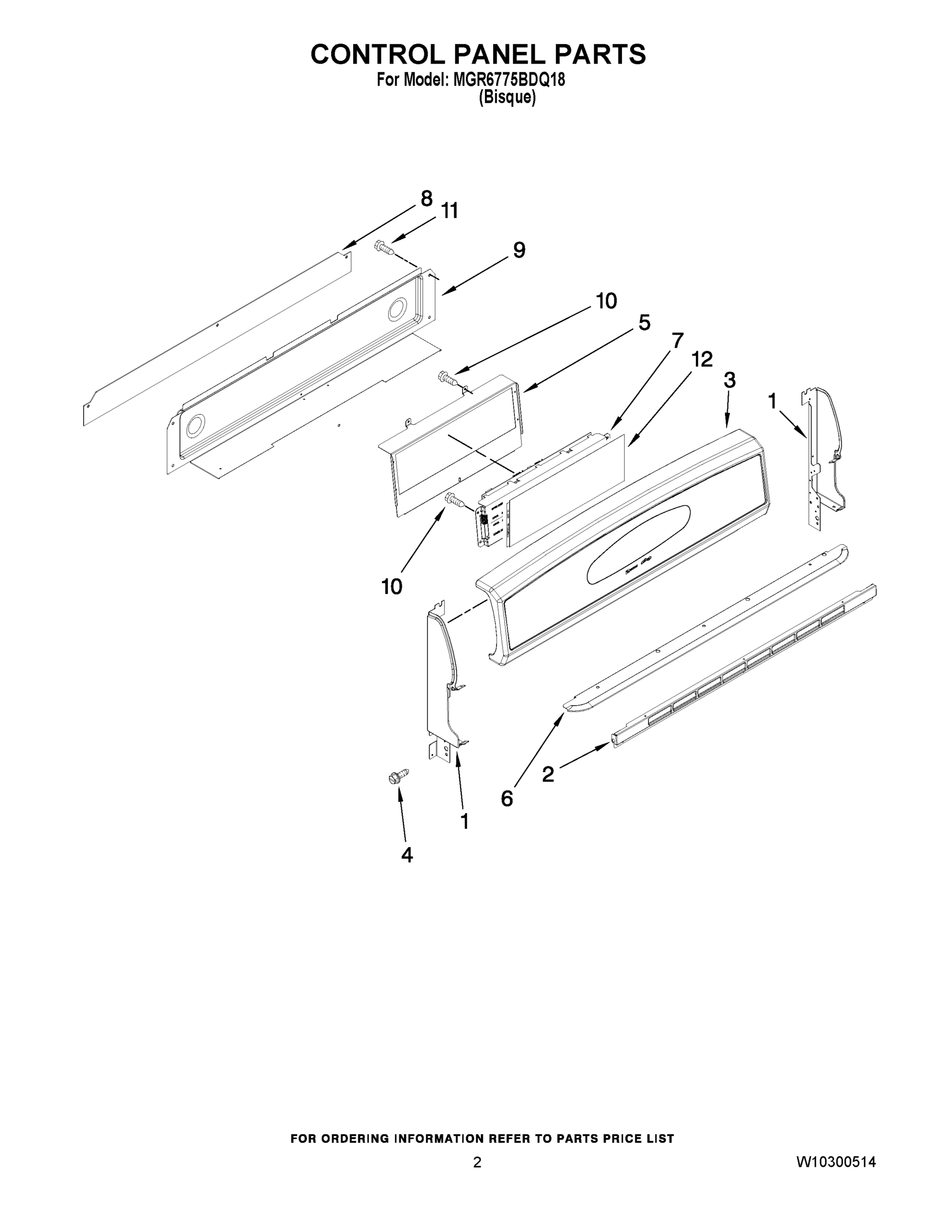 02 - CONTROL PANEL PARTS