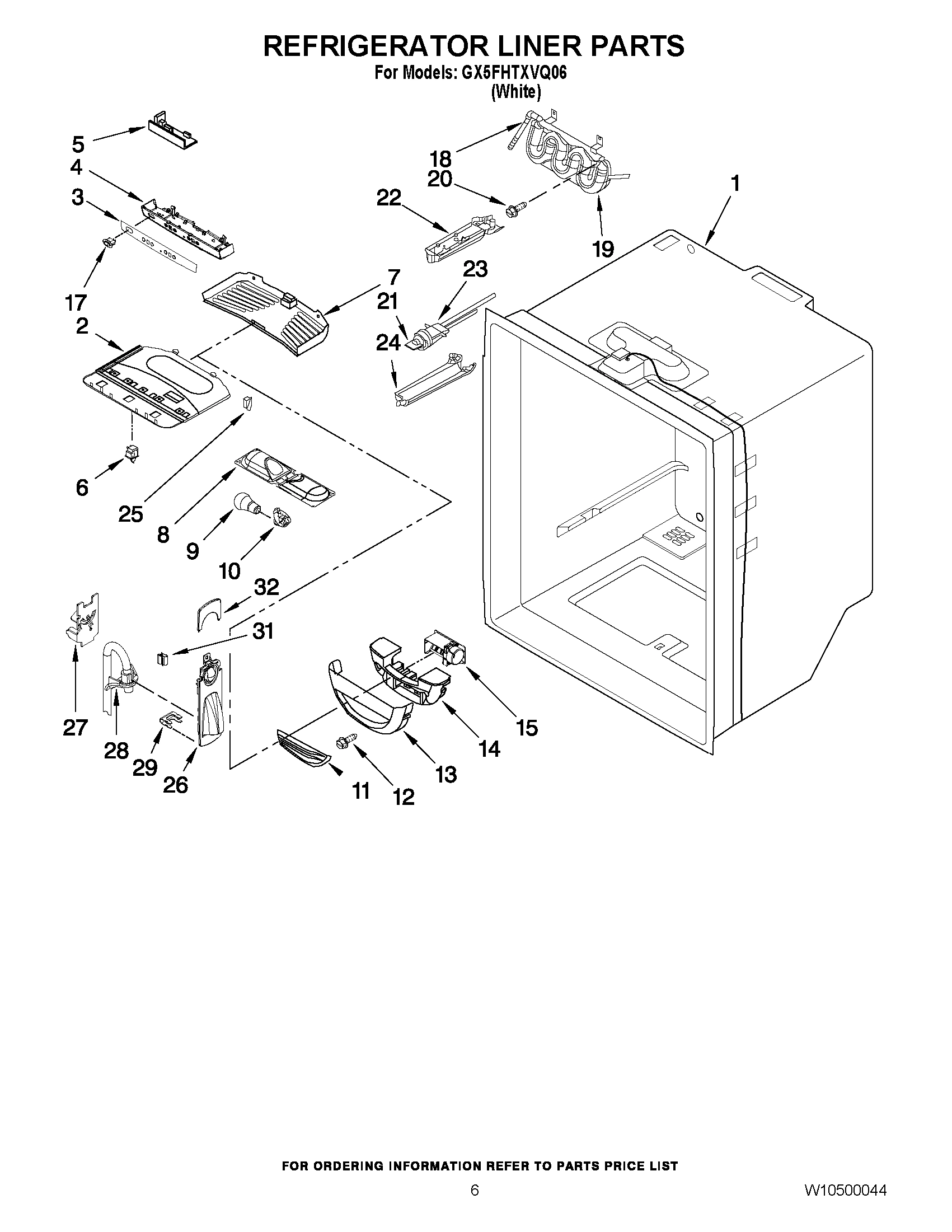 04 - REFRIGERATOR LINER PARTS