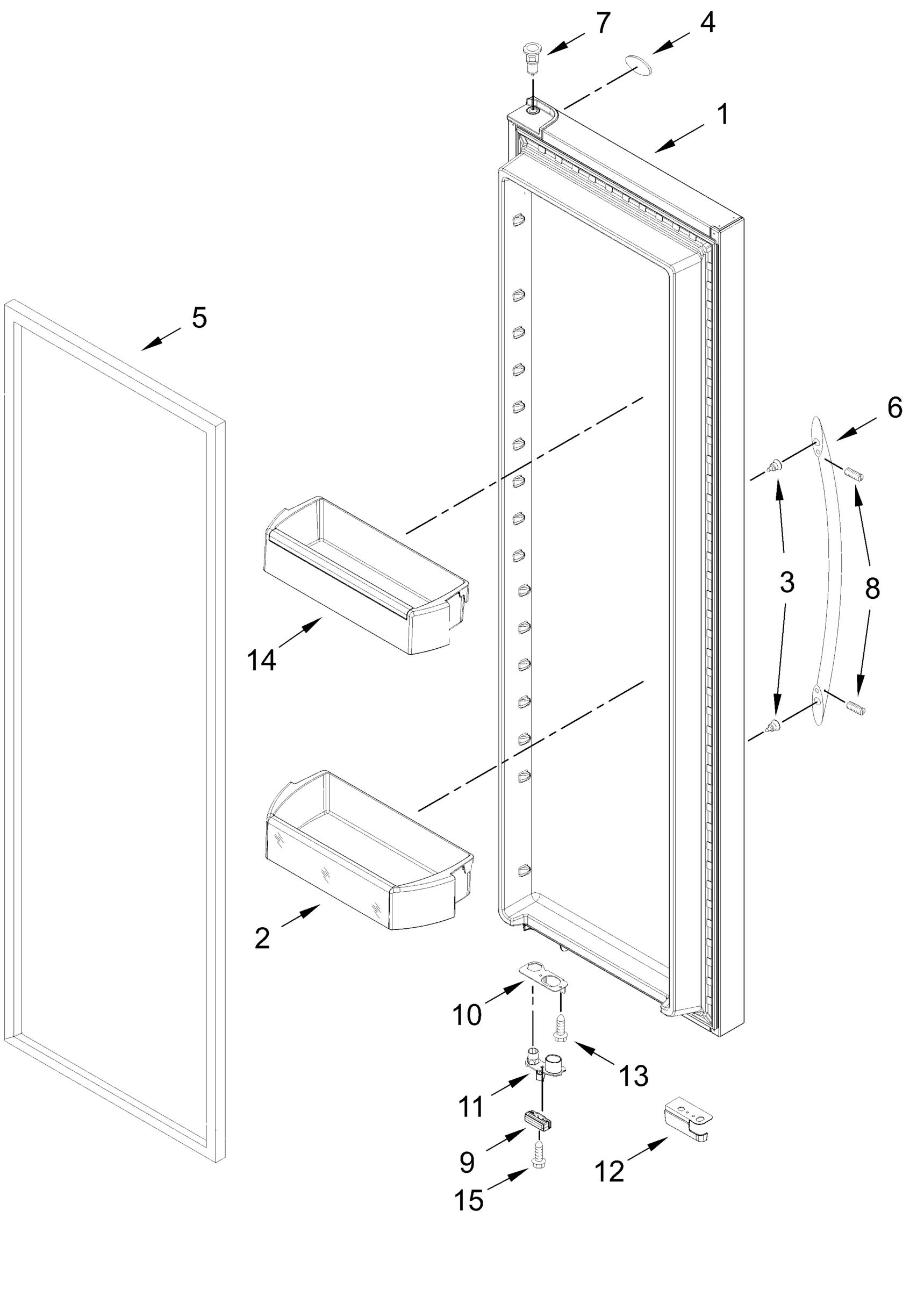 REFRIGERATOR DOOR PARTS