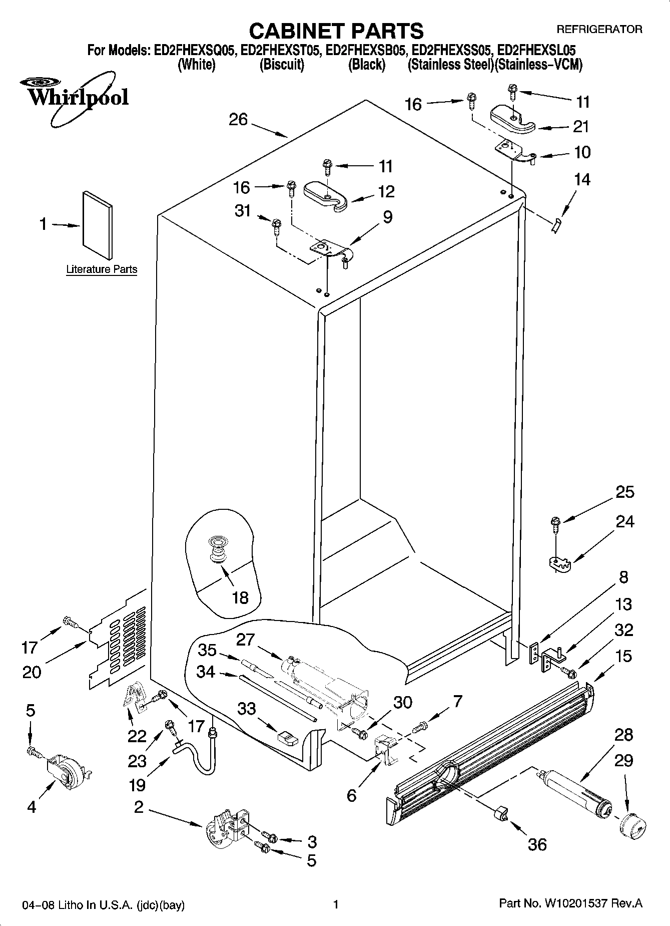 01 - CABINET PARTS