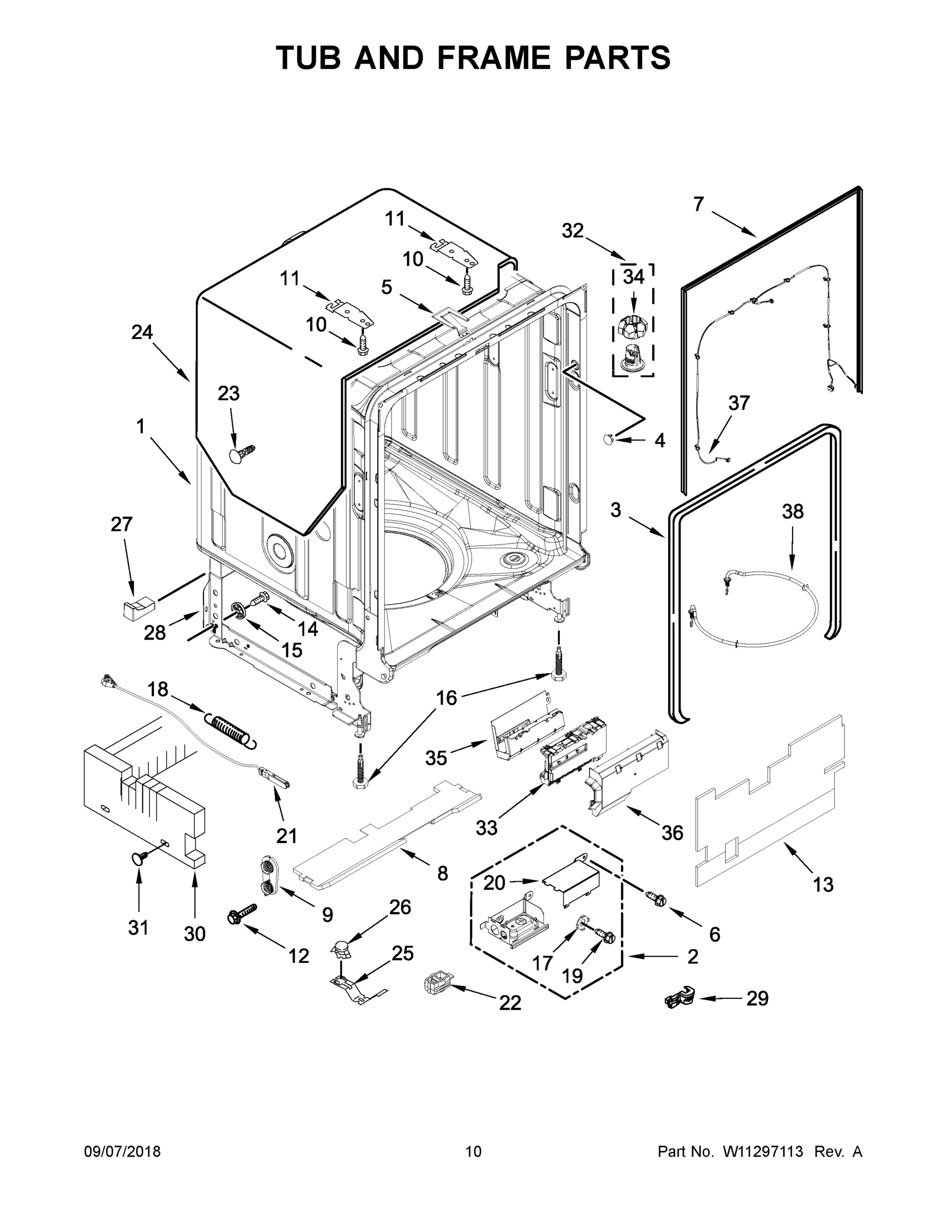 06 - TUB AND FRAME PARTS