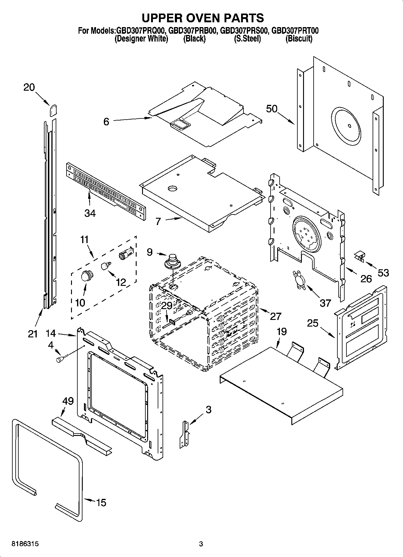 02 - UPPER OVEN PARTS