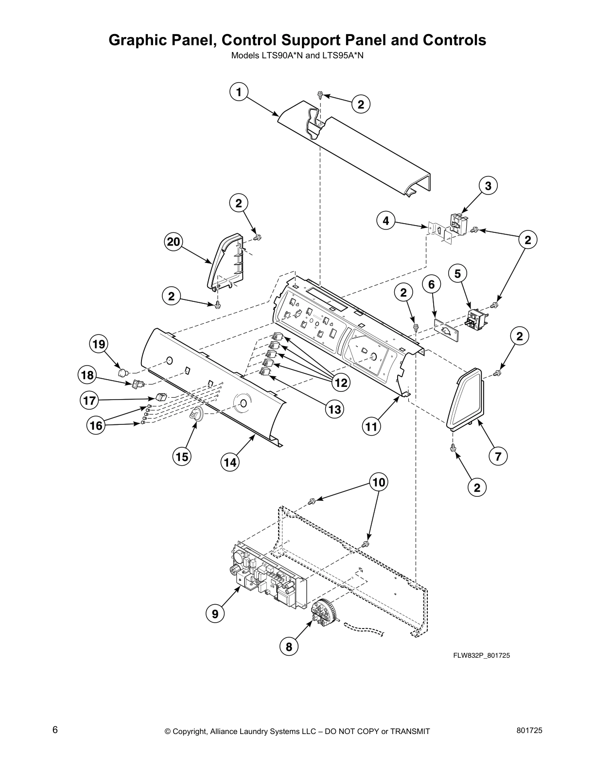 Graphic Panel, Control Support Panel and Controls
