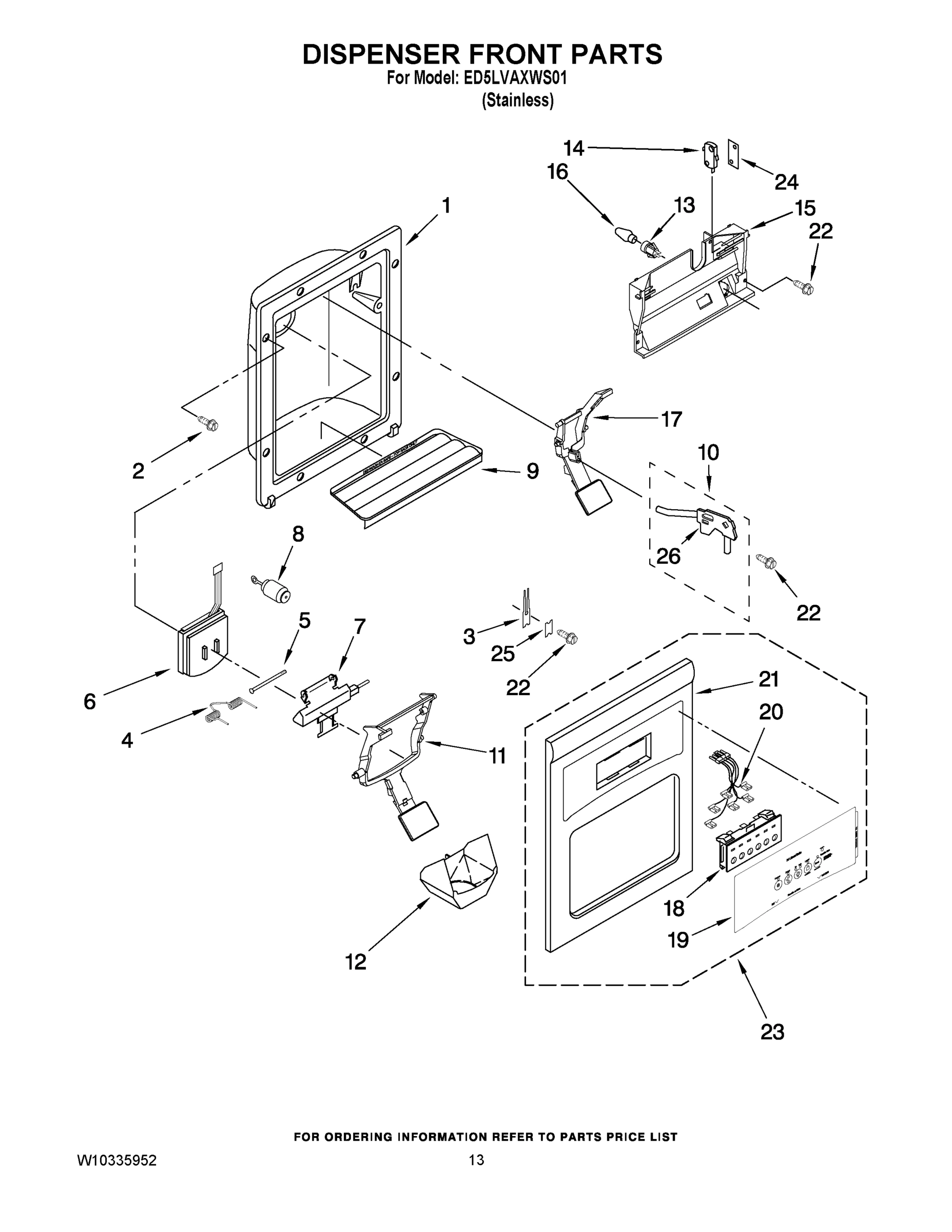 08 - DISPENSER FRONT PARTS