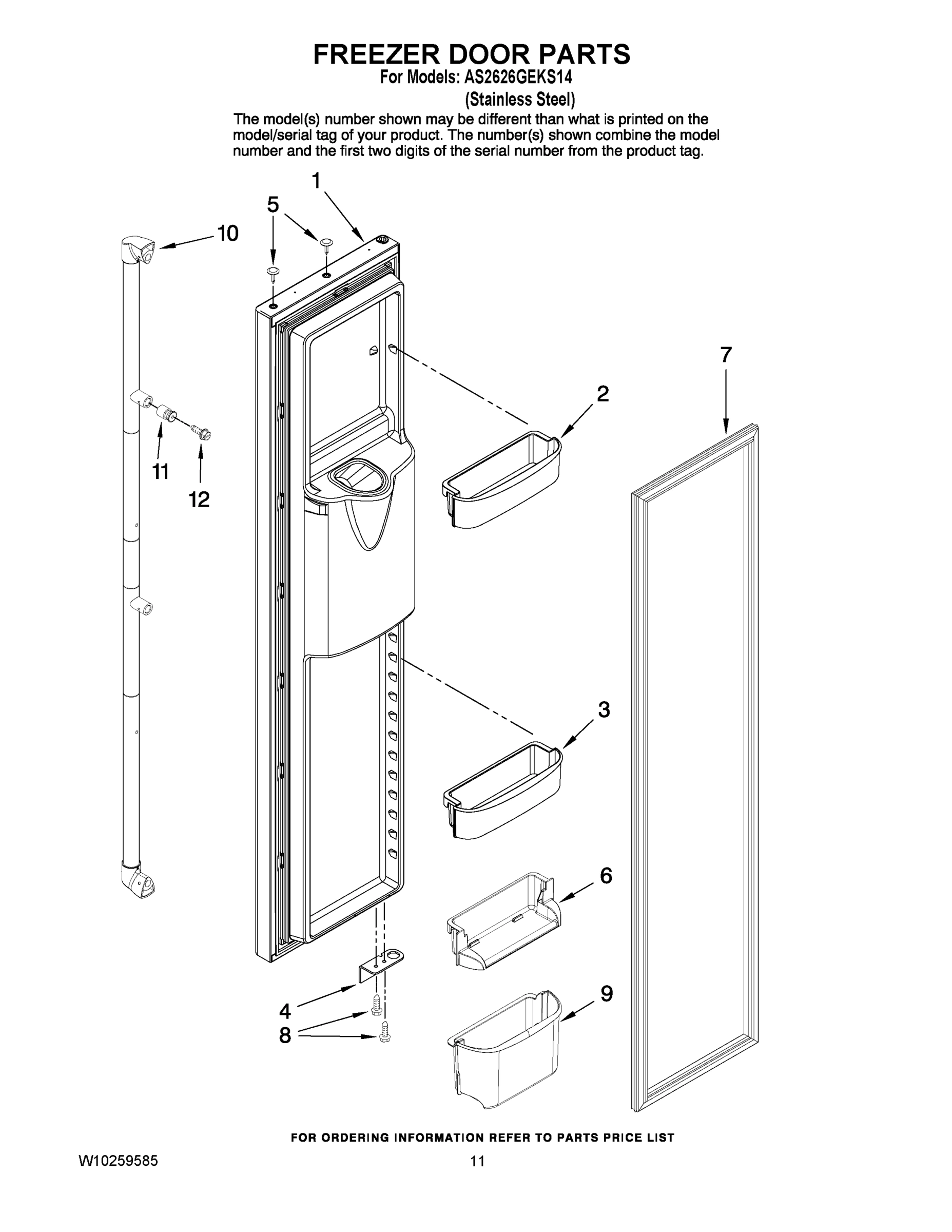 07 - FREEZER DOOR PARTS