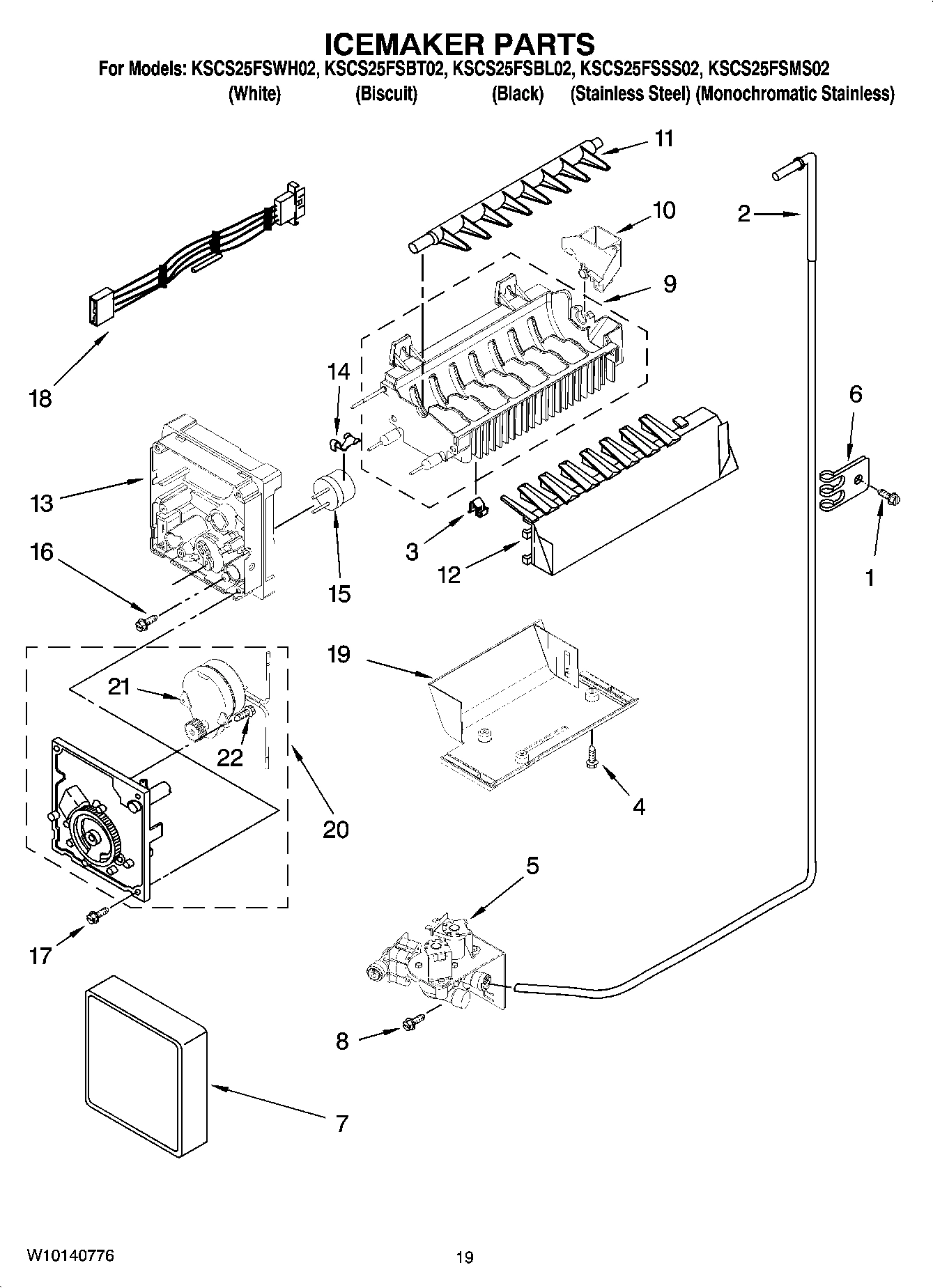 12 - ICEMAKER PARTS, OPTIONAL PARTS (NOT INCLUDED)