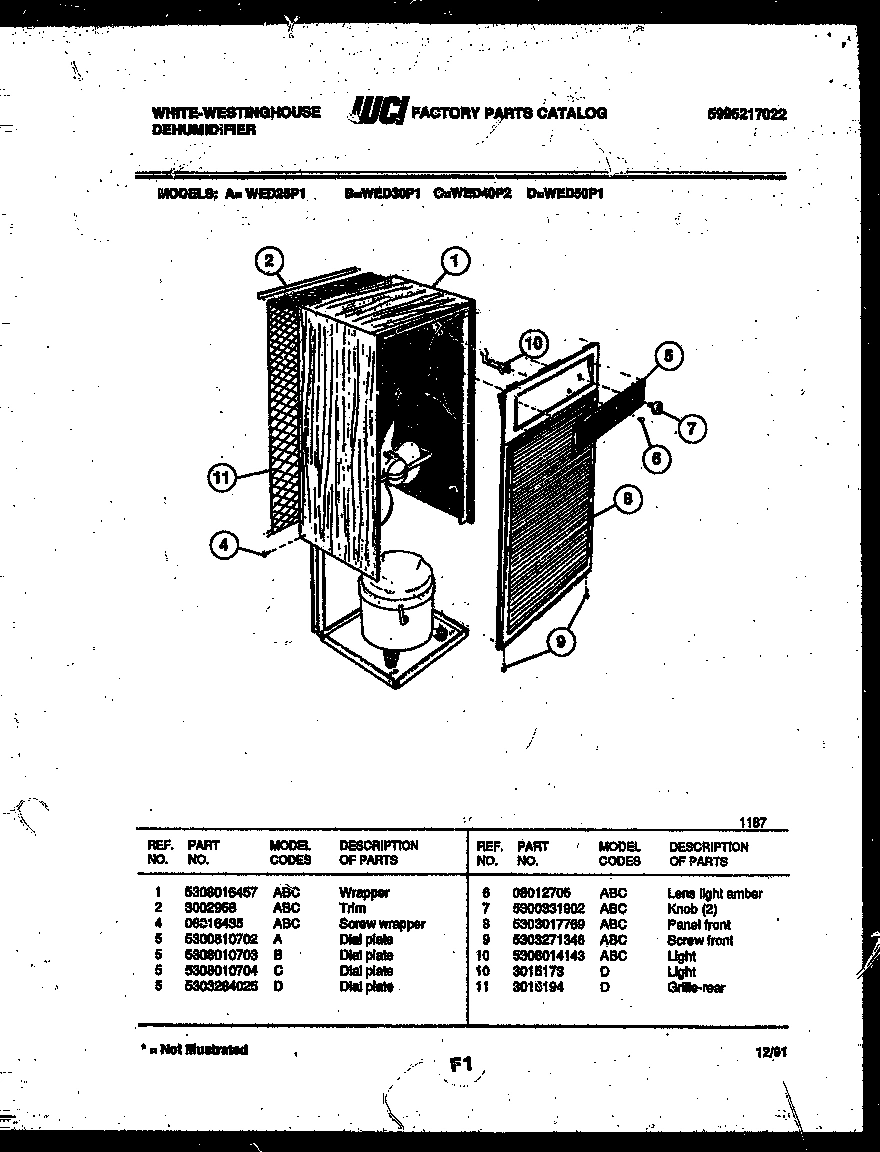 03 - CABINET AND CONTROL PARTS
