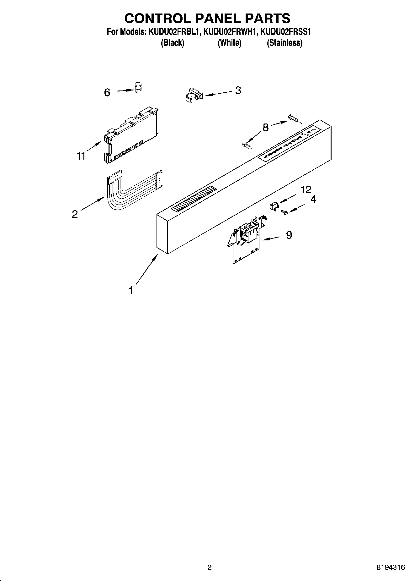 02 - CONTROL PANEL PARTS