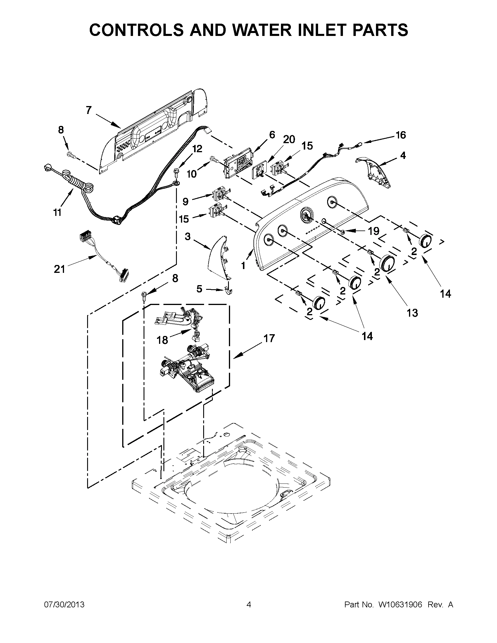 02 - CONTROLS AND WATER INLET PARTS
