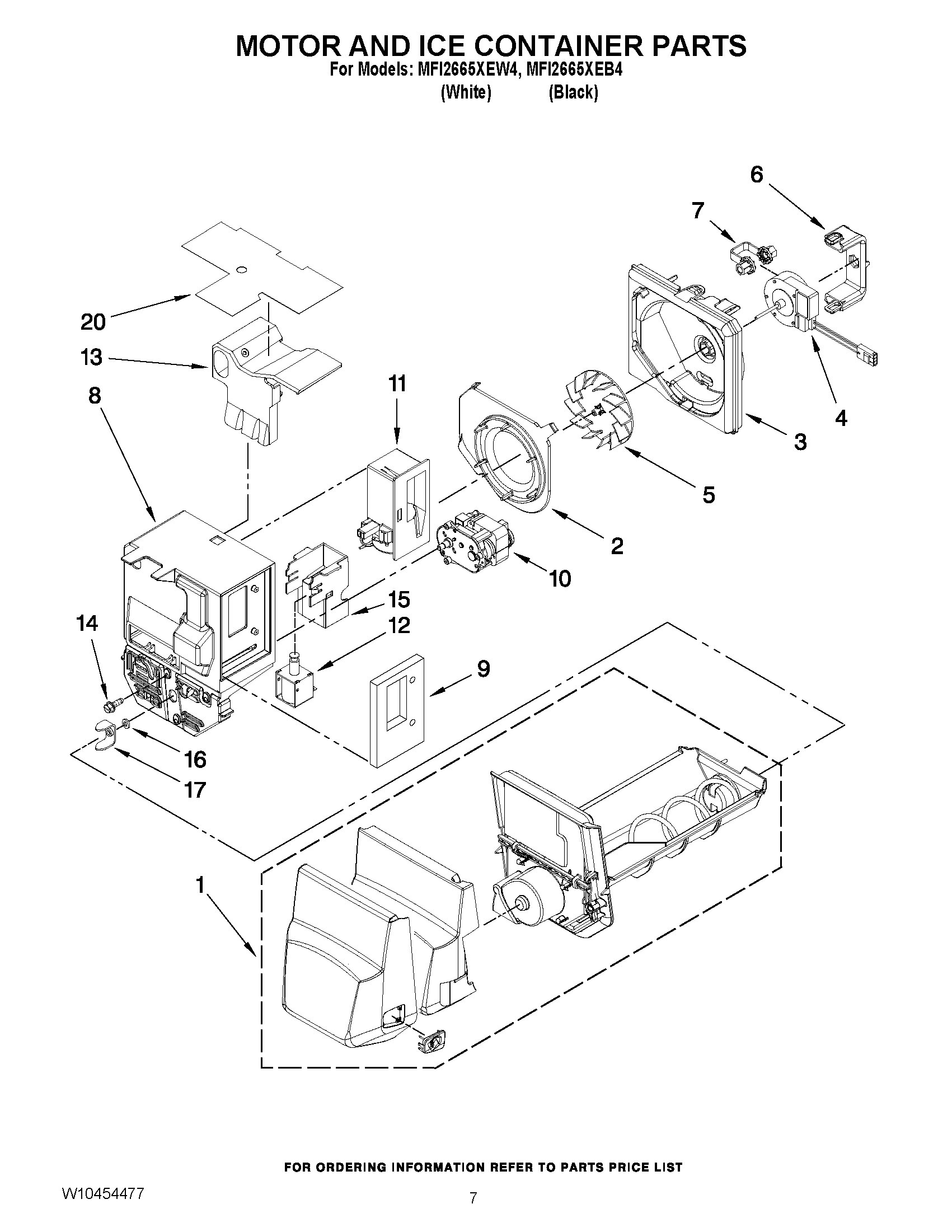04 - MOTOR AND ICE CONTAINER PARTS