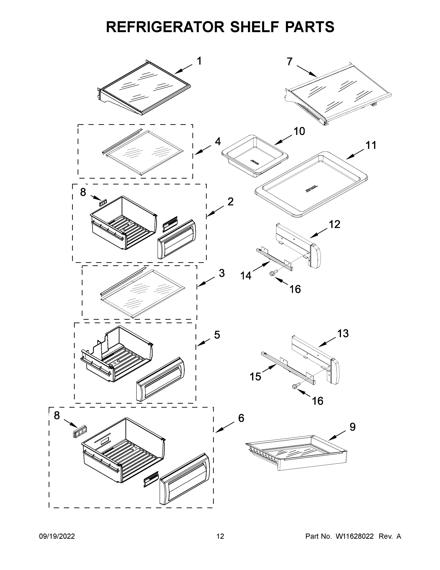 07 - REFRIGERATOR SHELF PARTS
