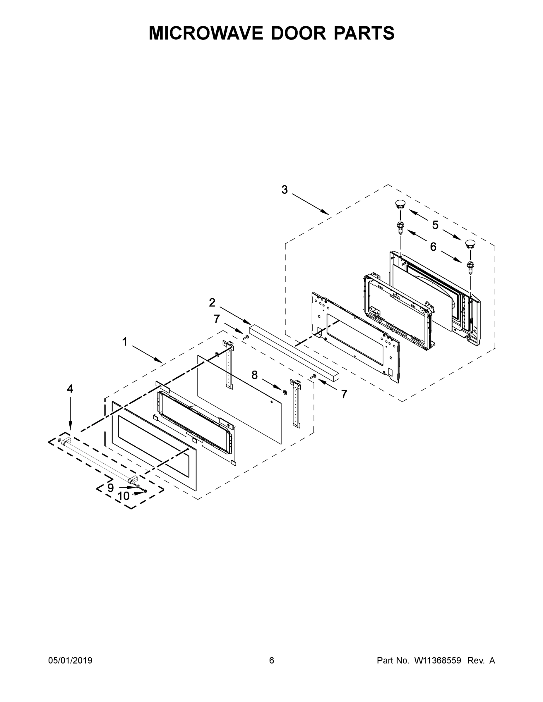 04 - MICROWAVE DOOR PARTS