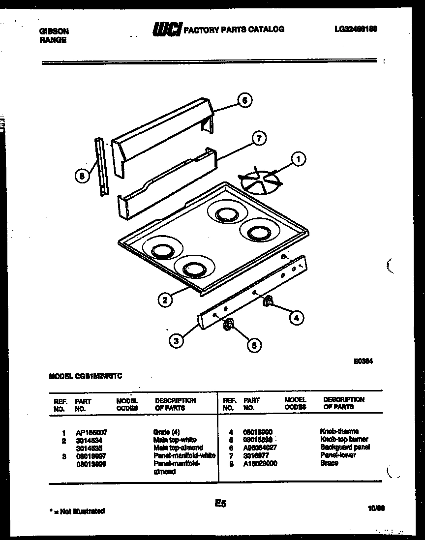 02 - BACKGUARD AND COOKTOP PARTS
