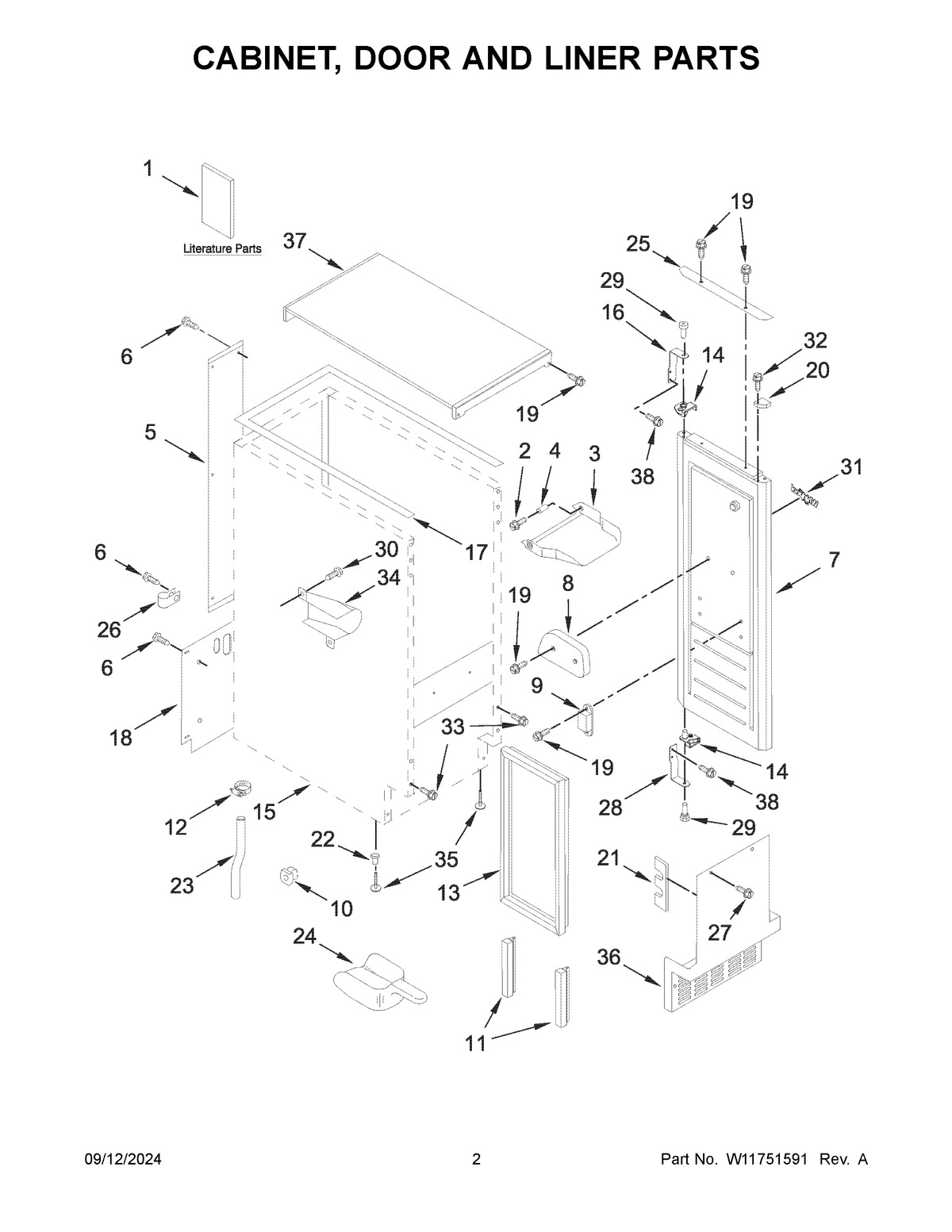 02 - CABINET, DOOR AND LINER PARTS