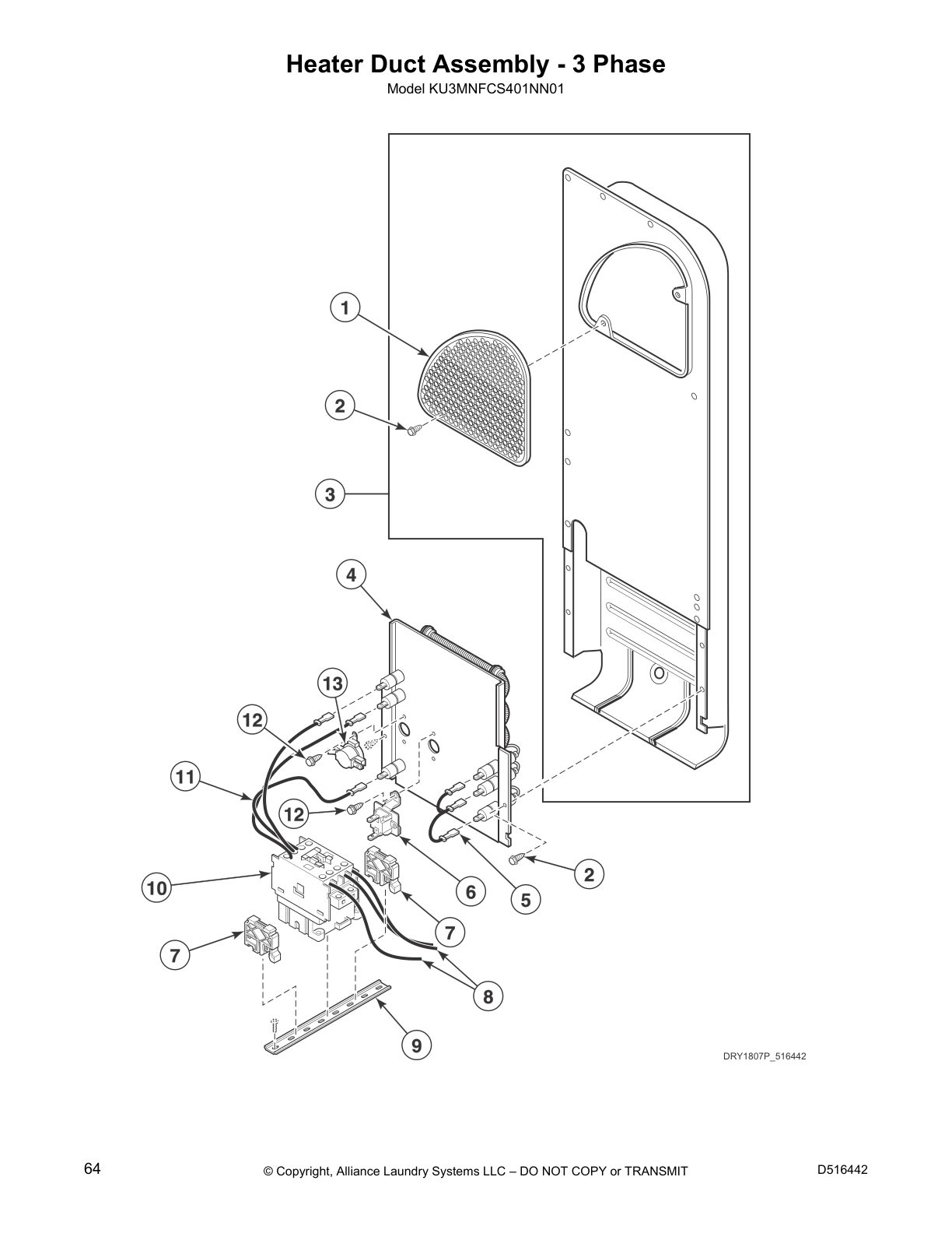 Heater Duct Assembly - 3 Phase