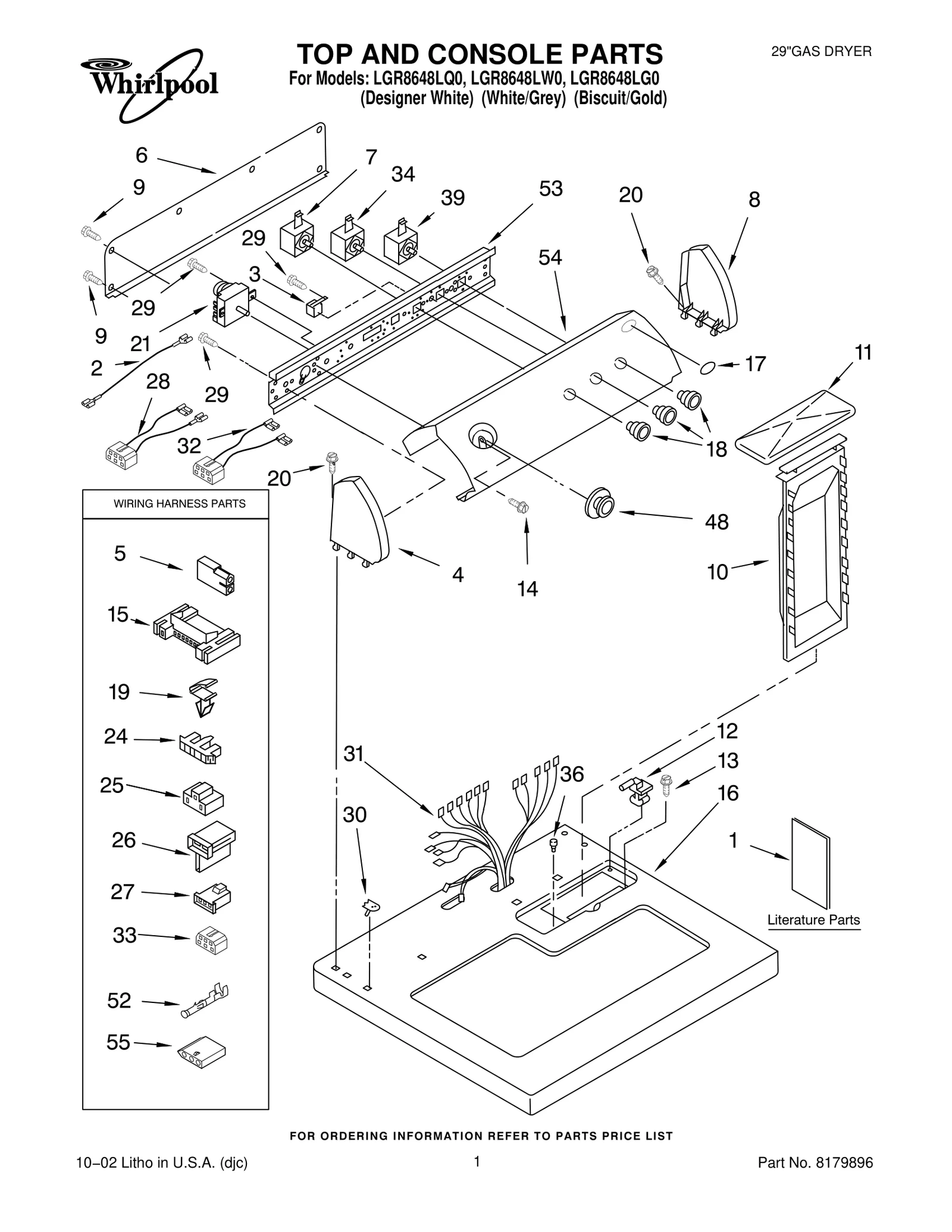 TOP AND CONSOLE PARTS