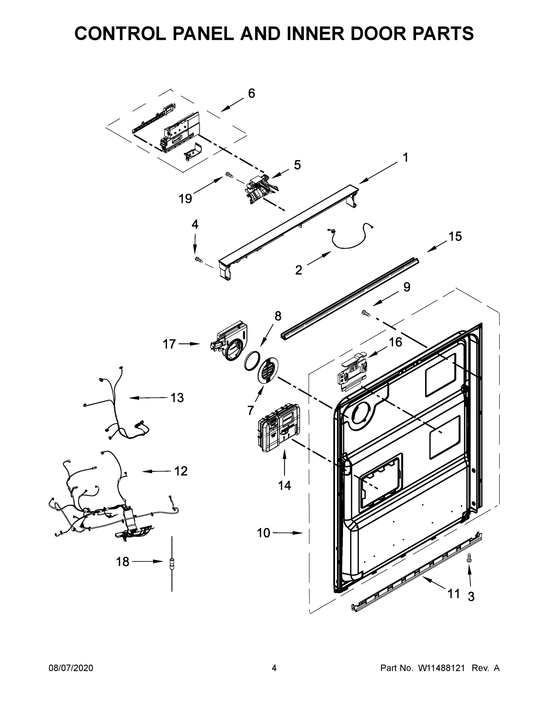 03 - CONTROL PANEL AND INNER DOOR PARTS