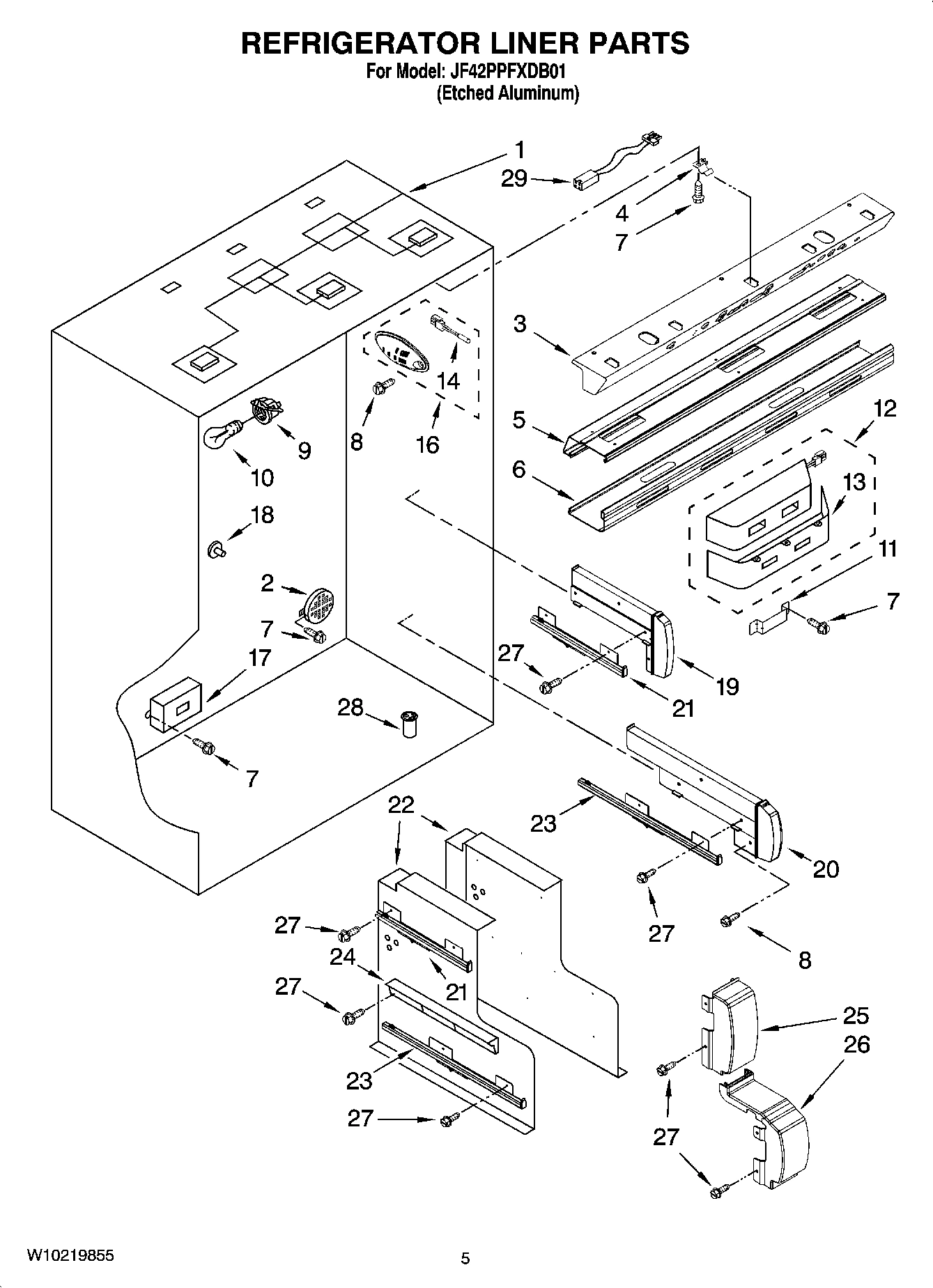 04 - REFRIGERATOR LINER PARTS