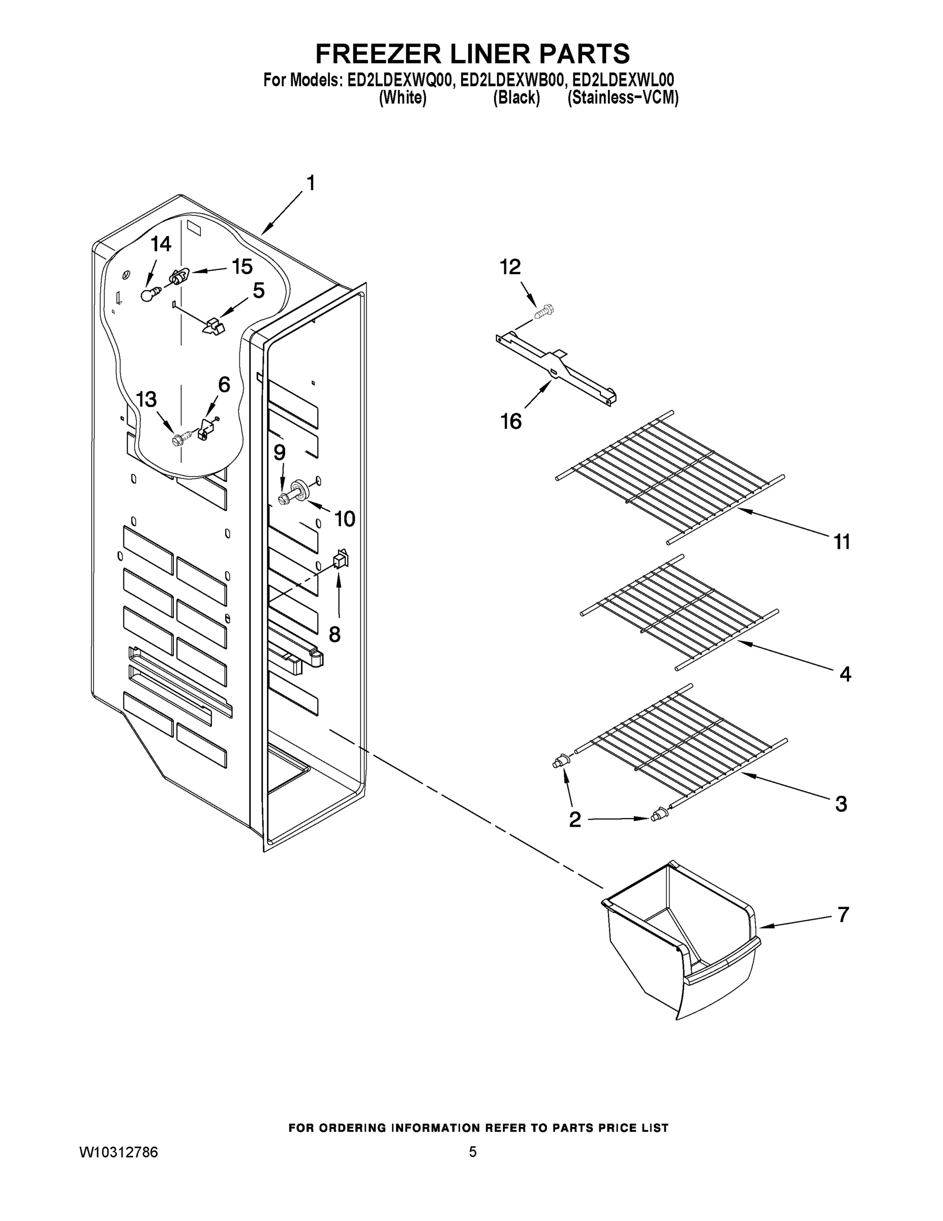 04 - FREEZER LINER PARTS
