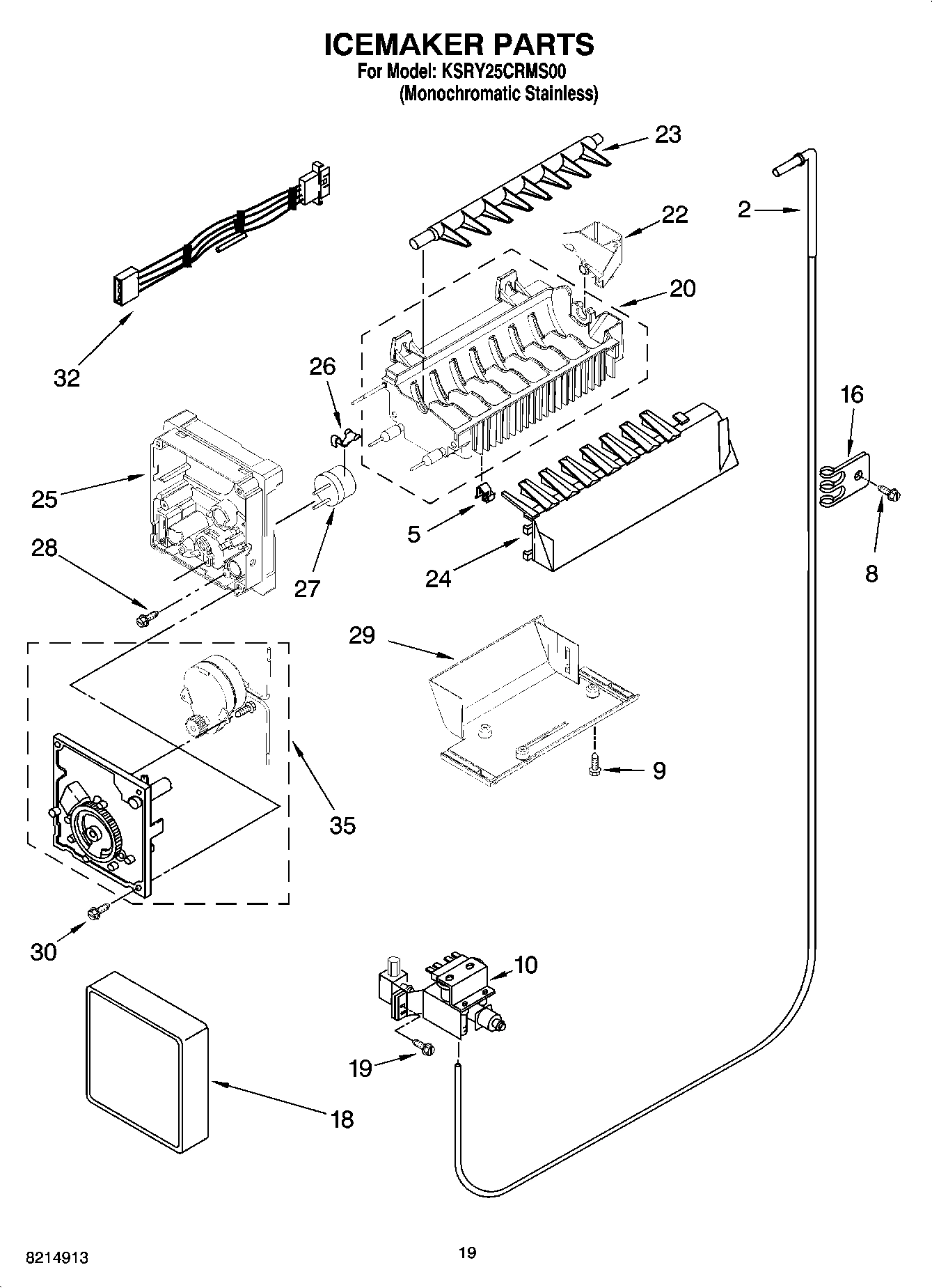 12 - ICEMAKER PARTS, OPTIONAL PARTS (NOT INCLUDED)