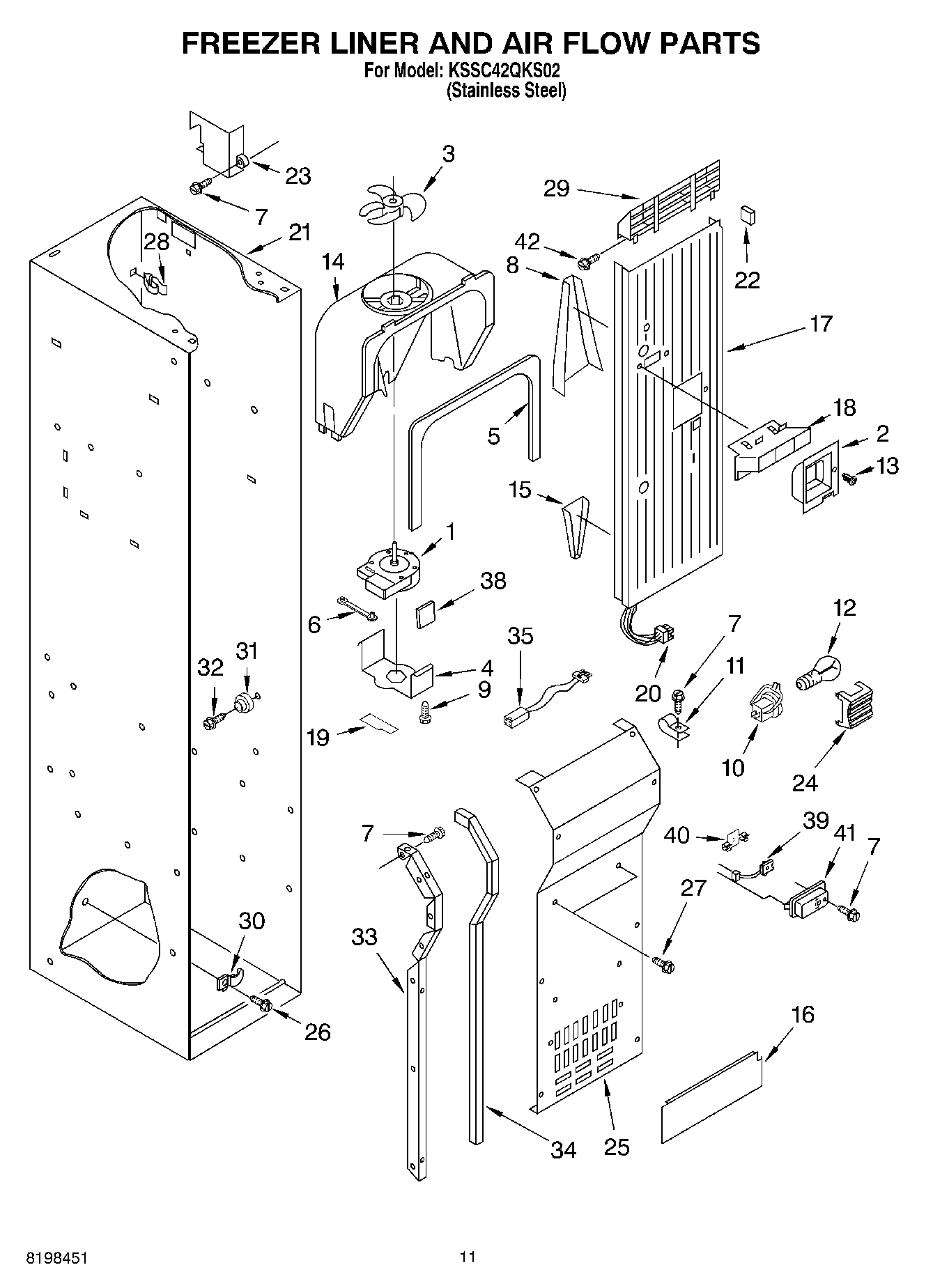 08 - FREEZER LINER AND AIR FLOW PARTS