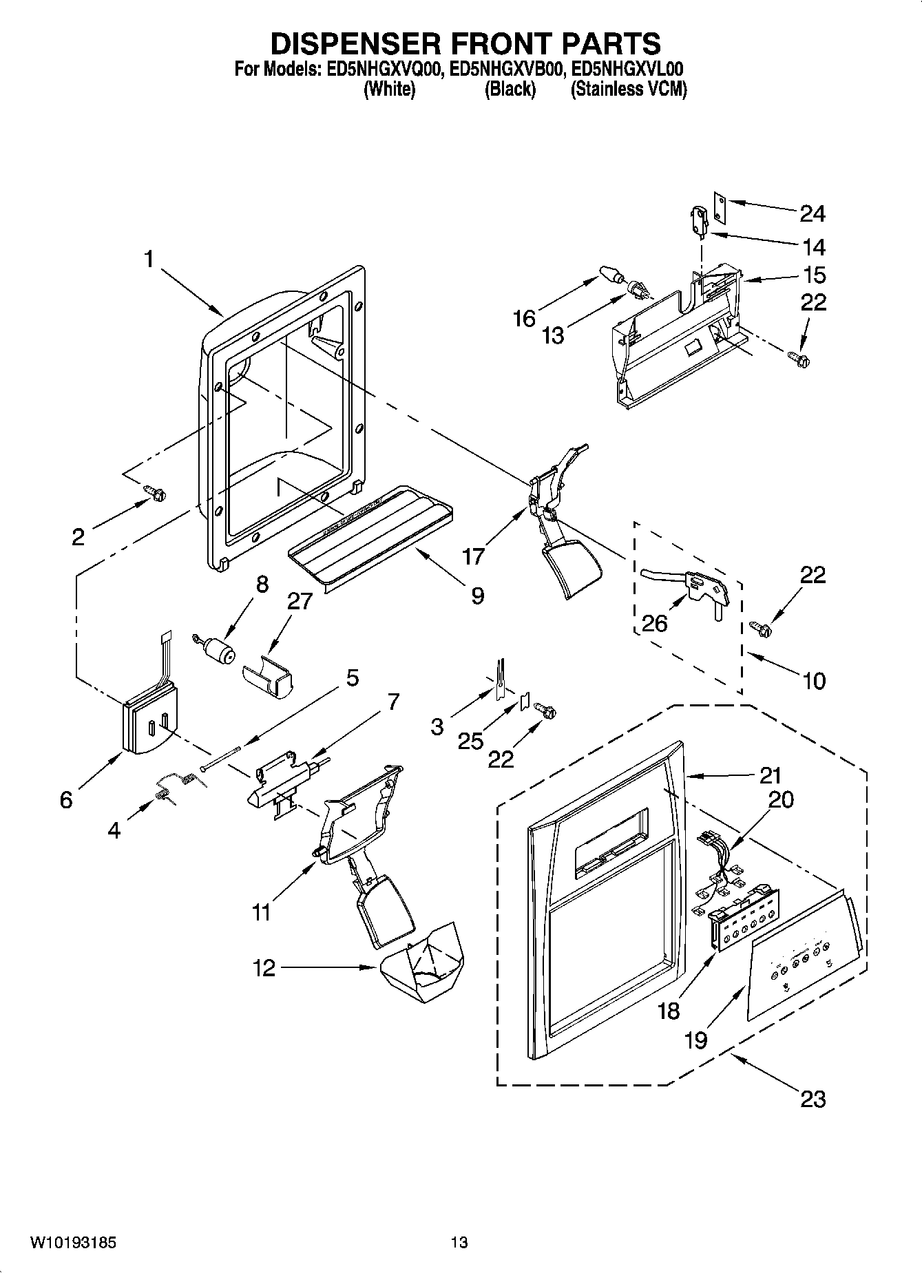 08 - DISPENSER FRONT PARTS