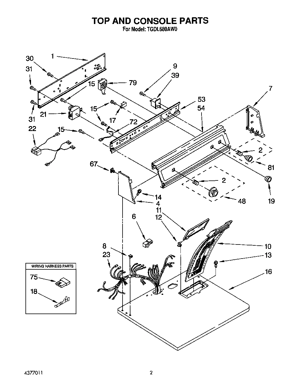 02 - TOP AND CONSOLE, LIT/OPTIONAL