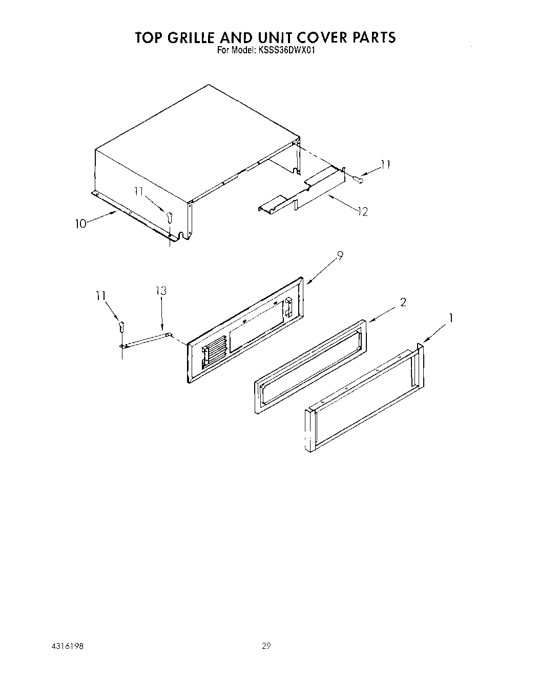 17 - TOP GRILLE AND UNIT COVER