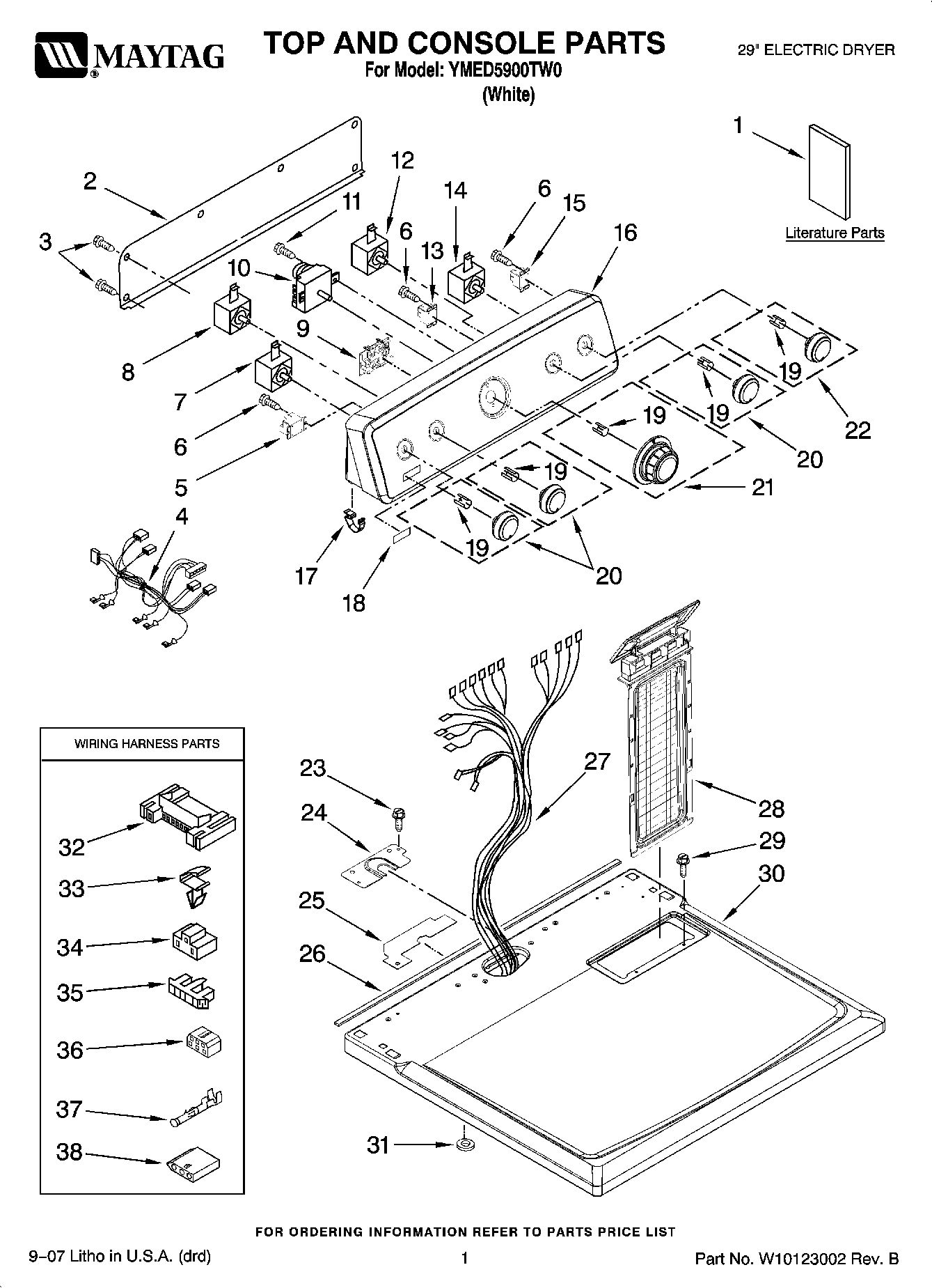 01 - TOP AND CONSOLE PARTS