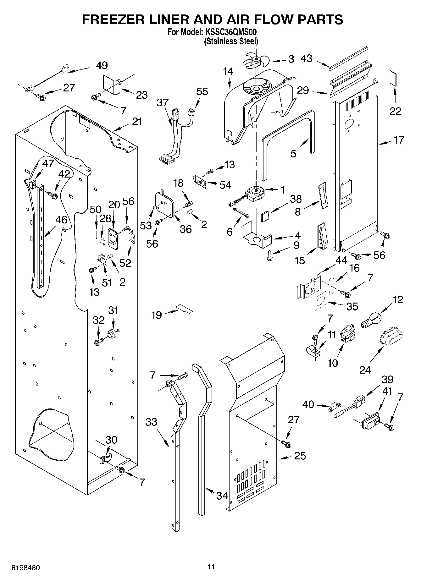 08 - FREEZER LINER AND AIR FLOW PARTS