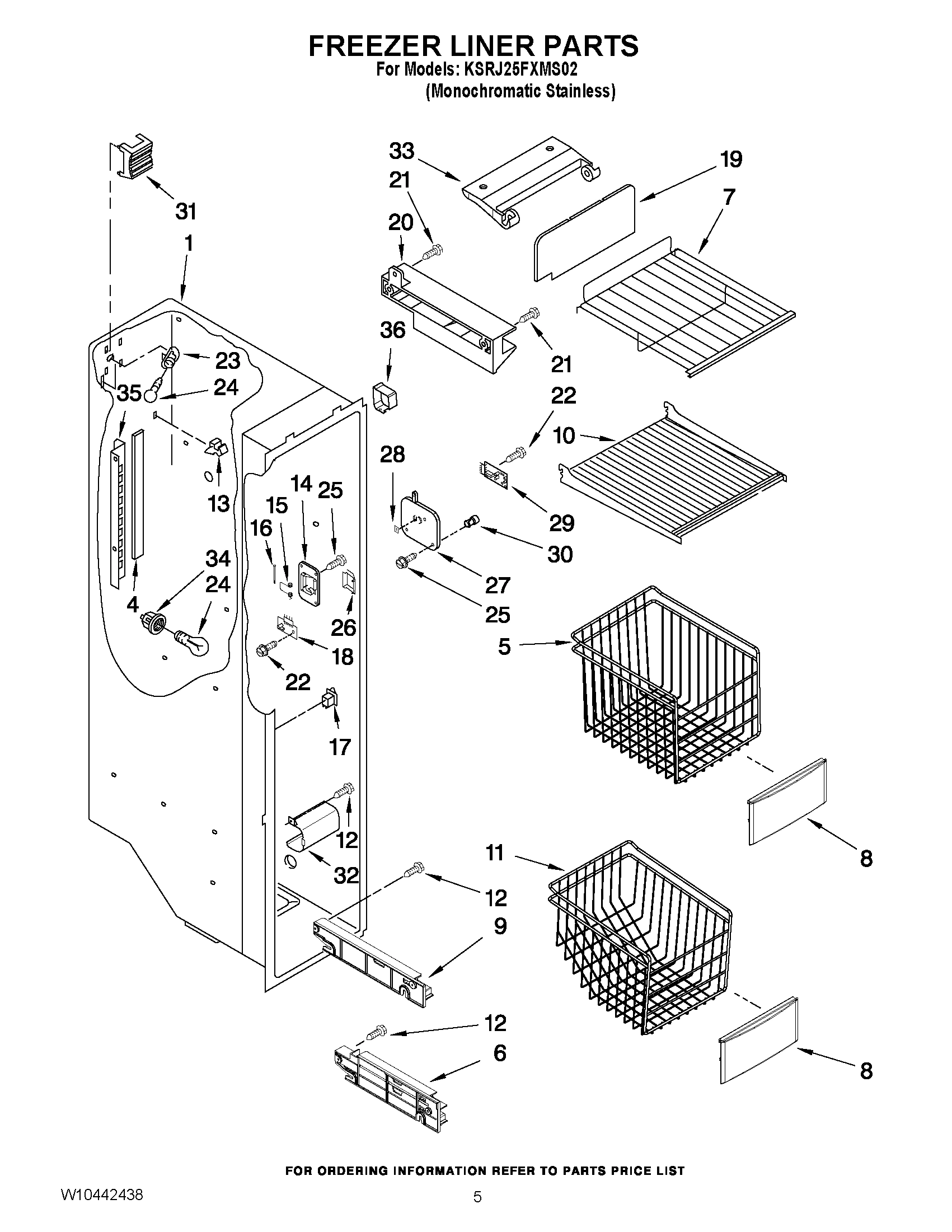 04 - FREEZER LINER PARTS
