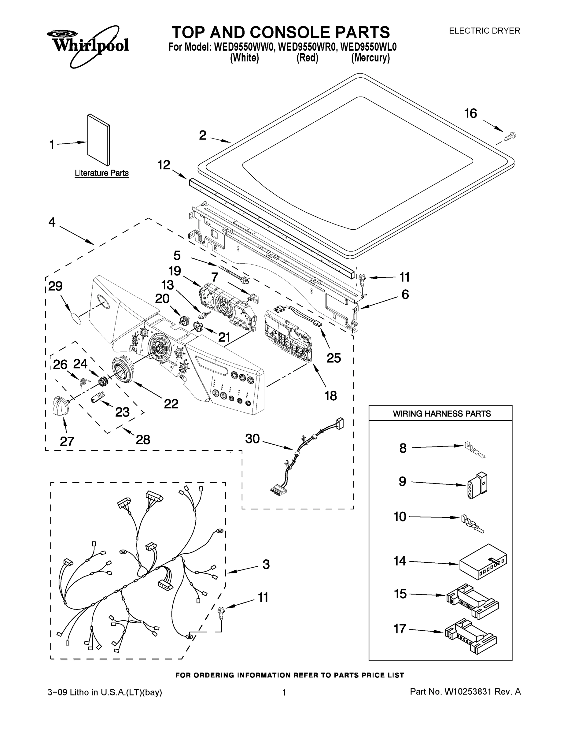 01 - TOP AND CONSOLE PARTS