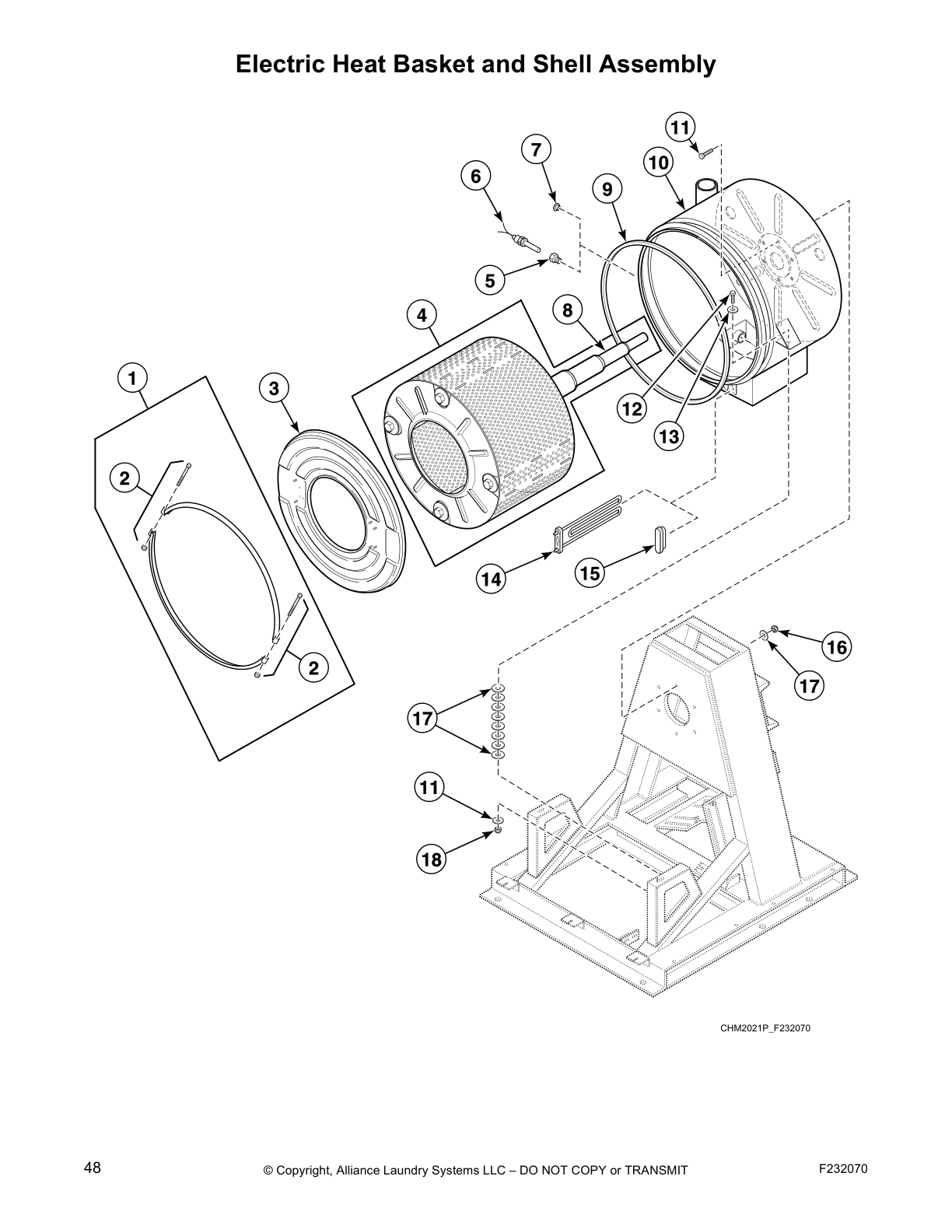 Electric Heat Basket and Shell Assembly