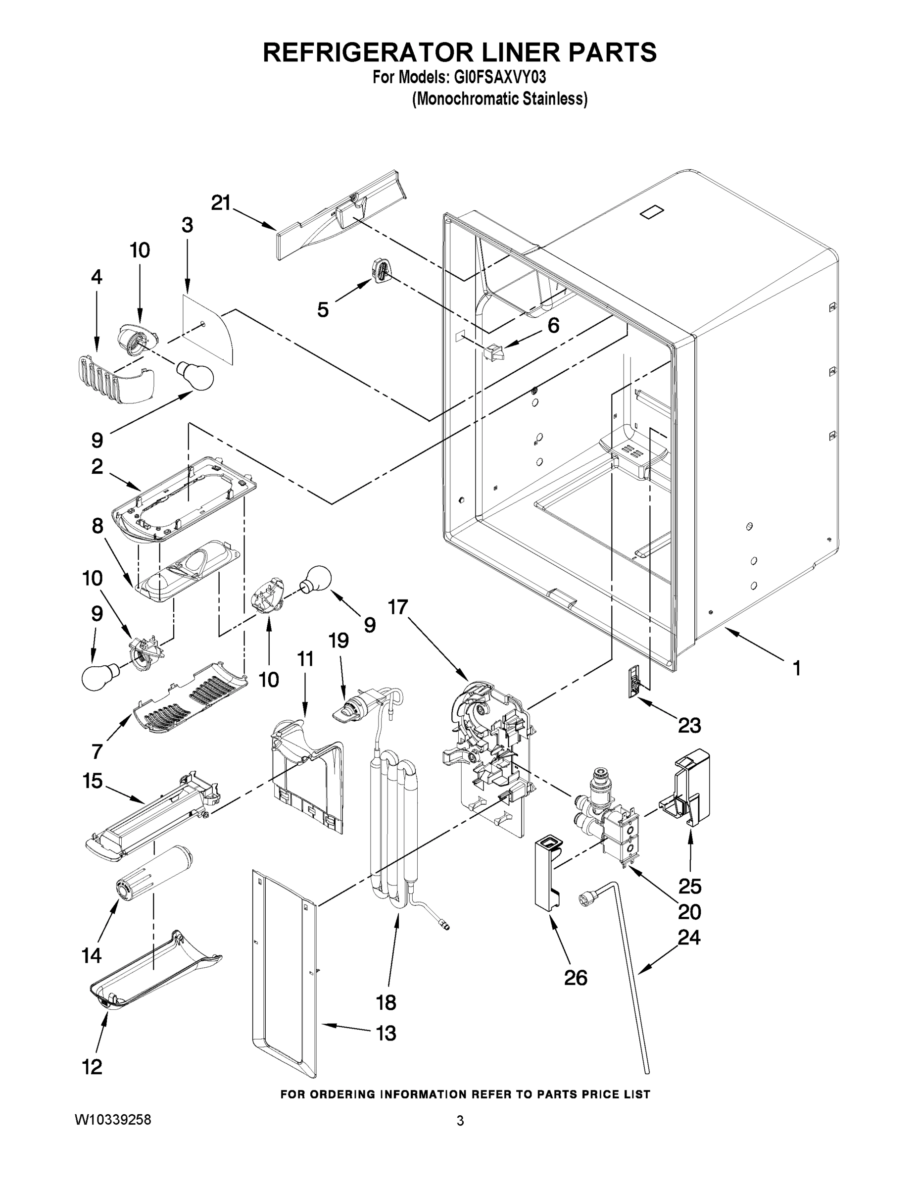 02 - REFRIGERATOR LINER PARTS
