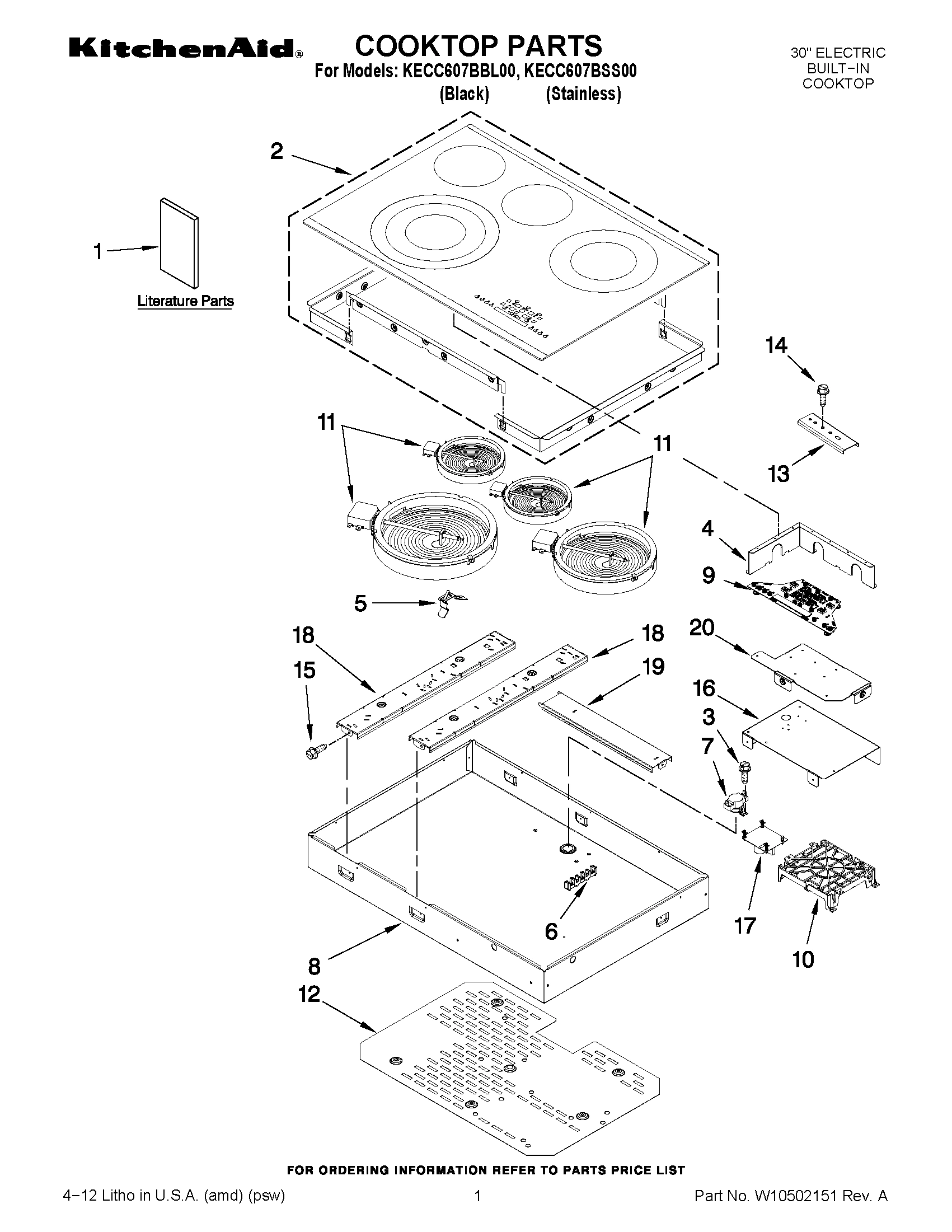 01 - COOKTOP PARTS