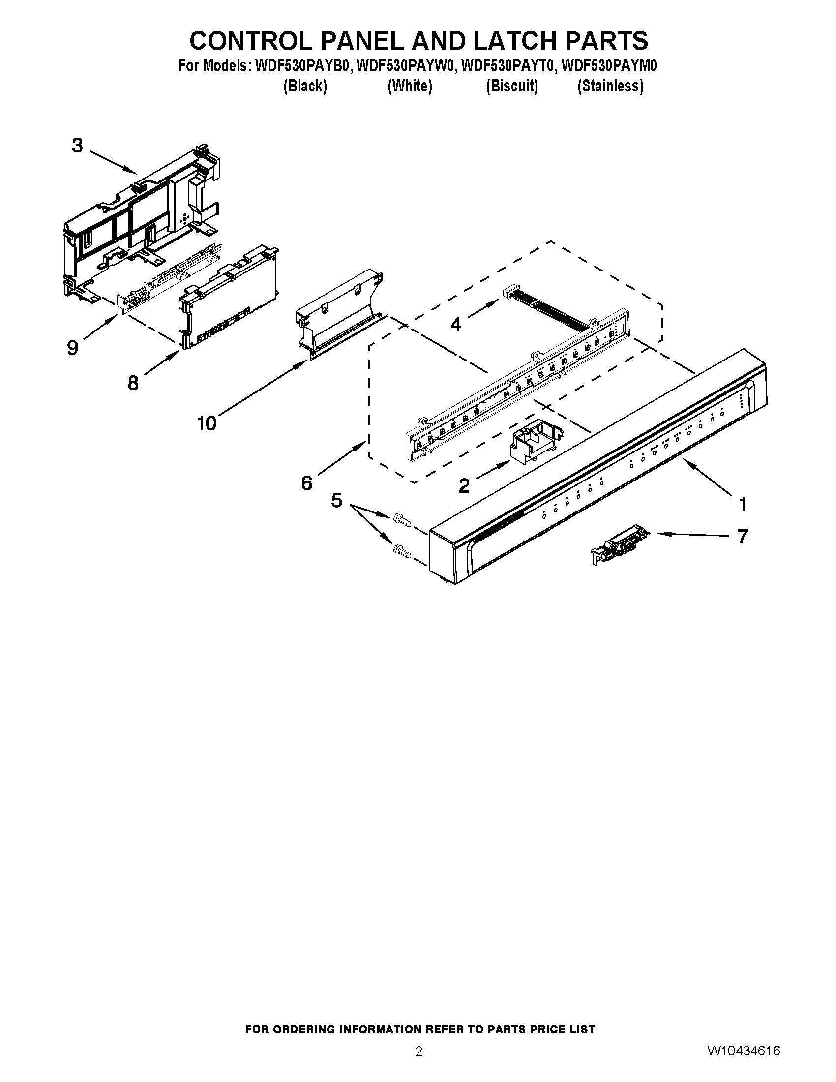 02 - CONTROL PANEL AND LATCH PARTS