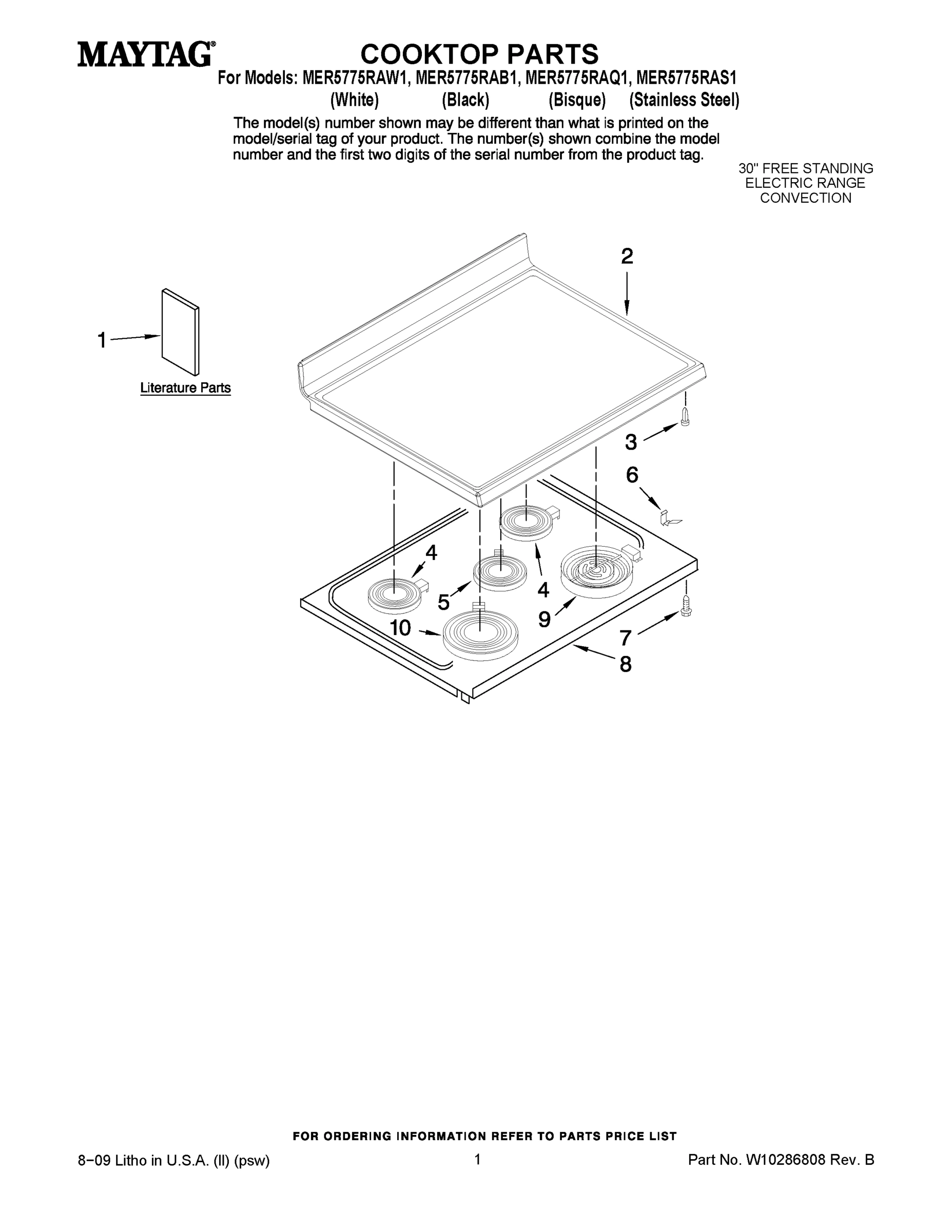 01 - COOKTOP PARTS