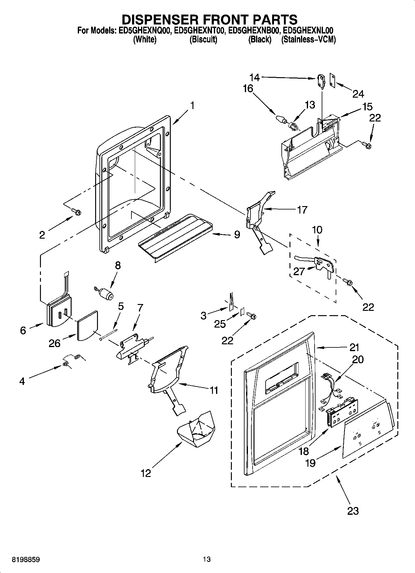 08 - DISPENSER FRONT PARTS