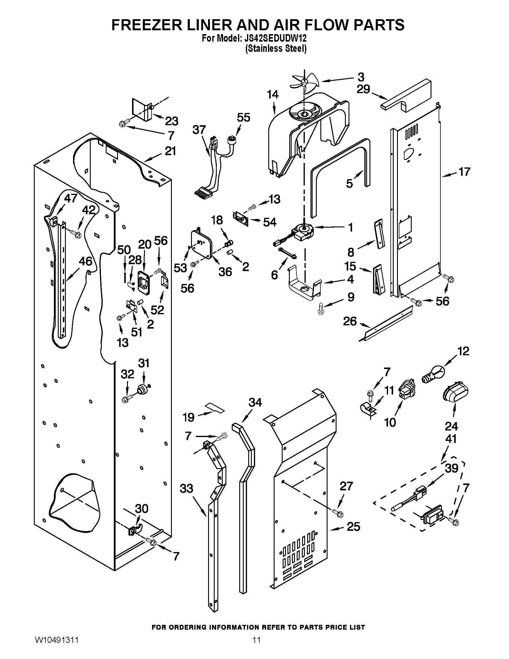 08 - FREEZER LINER AND AIR FLOW PARTS